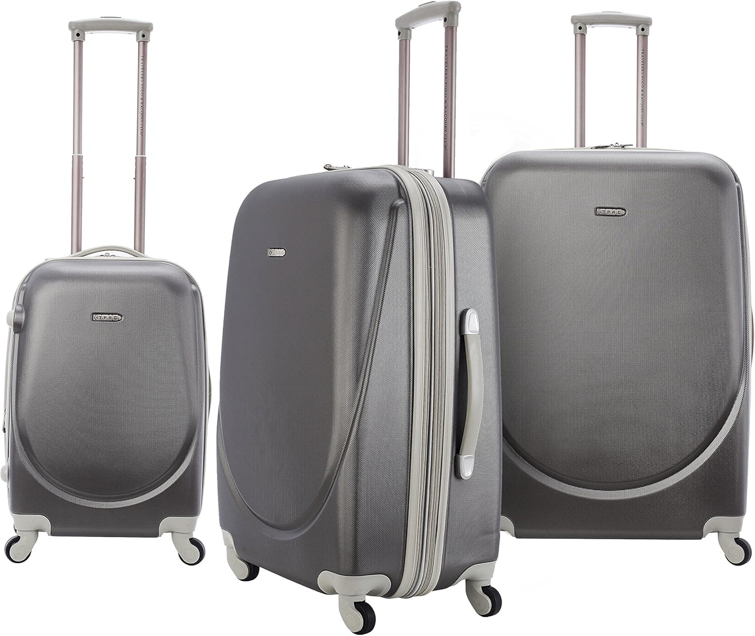 TPRC Barnet Hardside Expandable Spinner Luggage, Silver, 3-Piece Set (20/24/28)