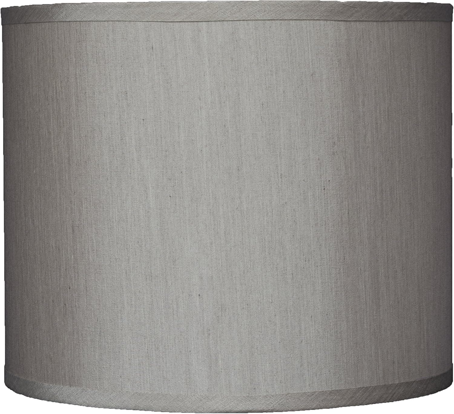 Urbanest Faux Silk Drum Lampshade, 12-inch By 12-inch By 10-inch, Champagne, Spider Fitter