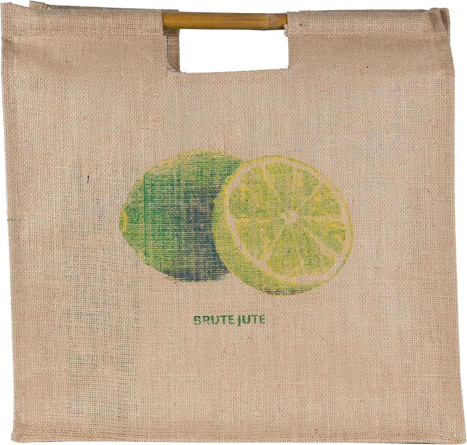Brute Jute Eco-friendly Bamboo Handle Grocery Bag (Lime)
