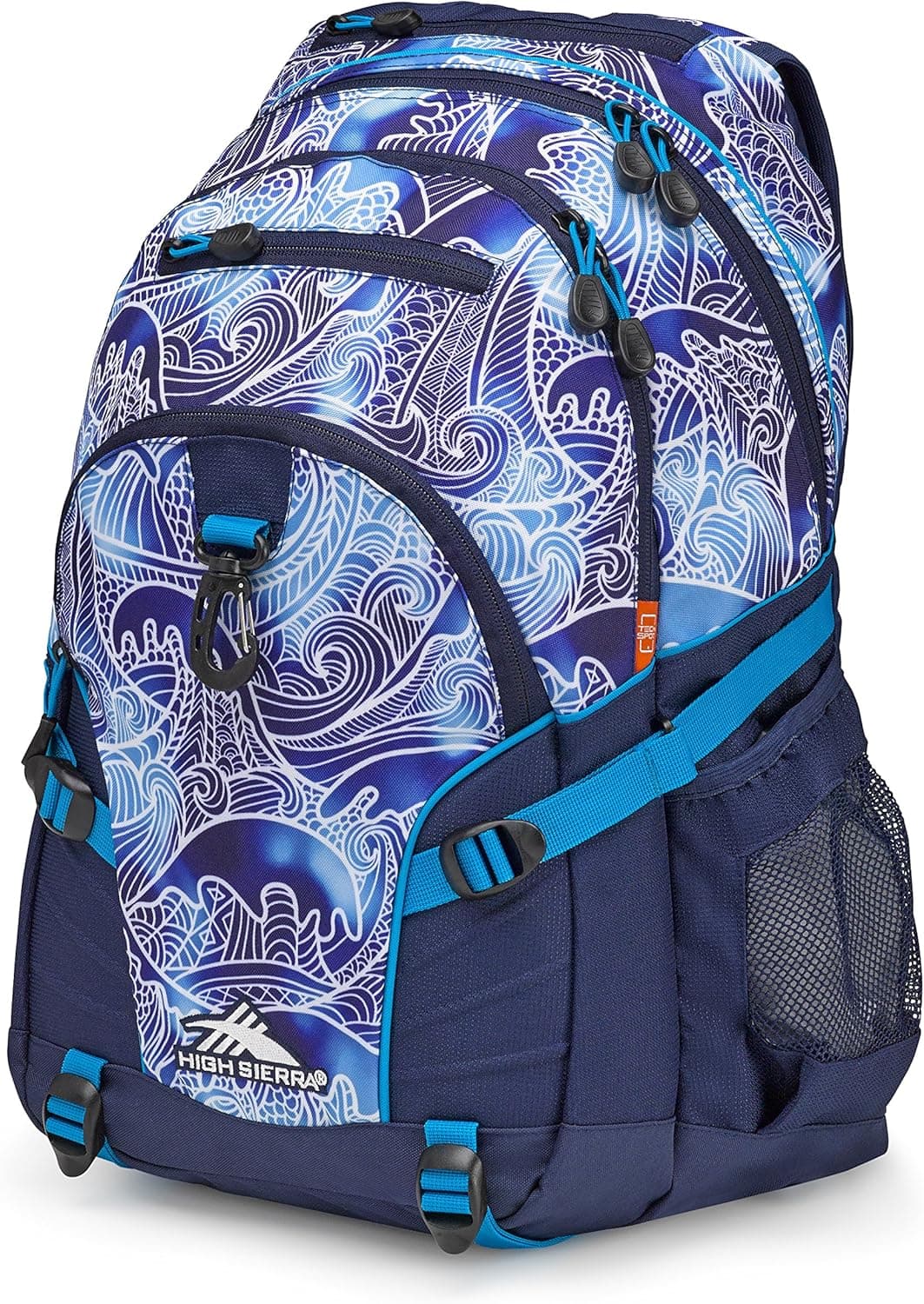 High Sierra Loop Backpack, High Tide/True Navy/Pool, 19 x 13.5 x 8.5-Inch