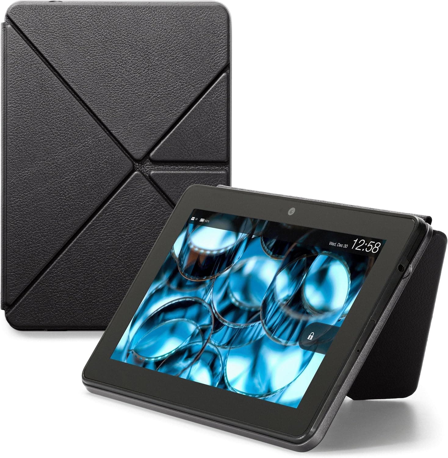 Amazon Kindle Fire HDX Standing Leather Origami Case (will only fit Kindle Fire HDX 7"), Black