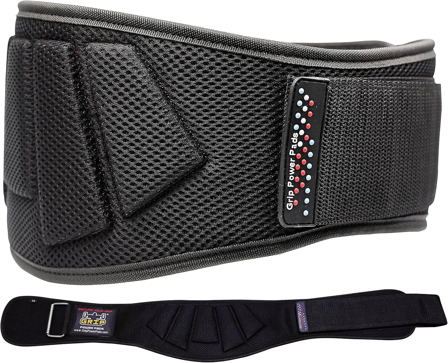 Grip Power Pads Weightlifting Gym Belt Powerlifting for Men & Women 6 Inch Back Support Olympic Gym Lifting