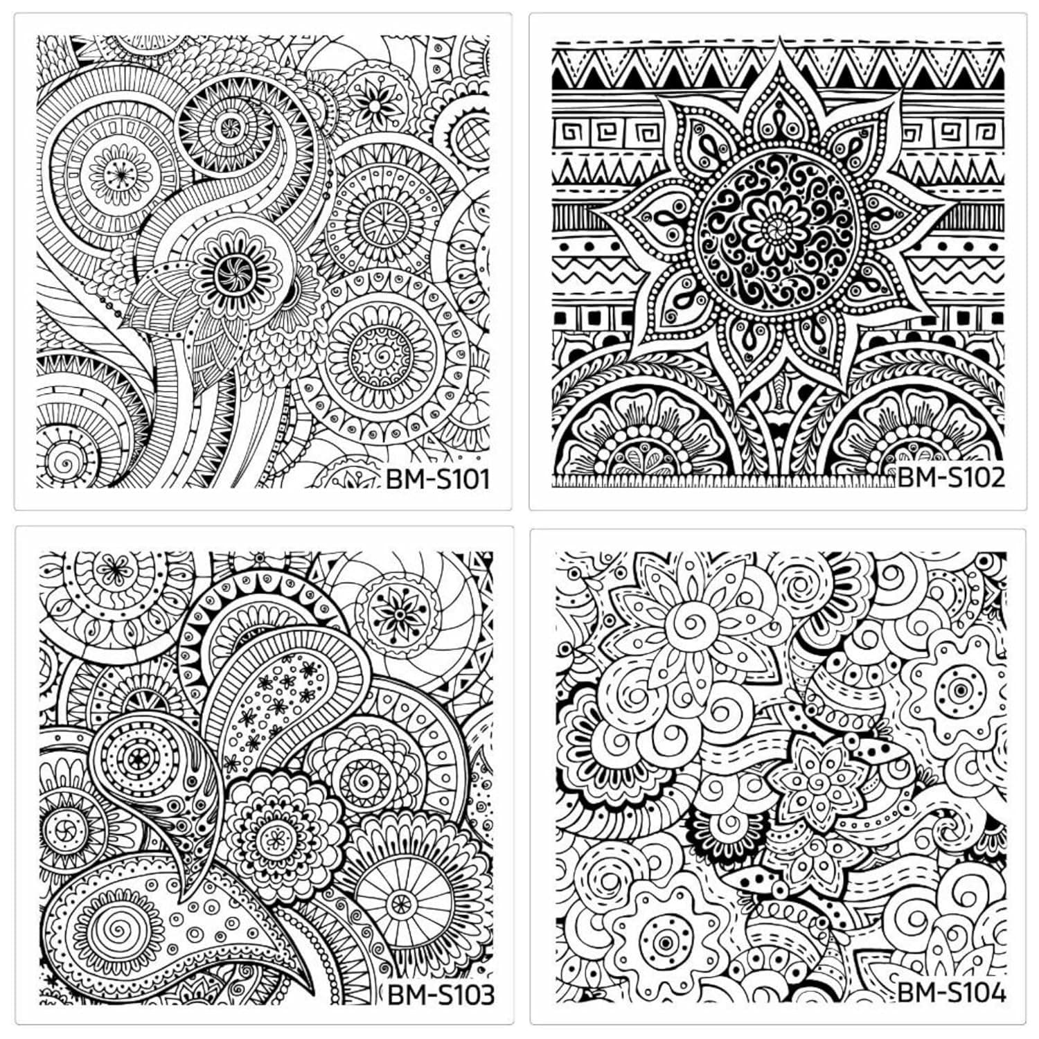 Maniology (formerly bundle monster) 10 pc Abstract Mandala Flowers Nail Art Stamping Plate Shangri-La