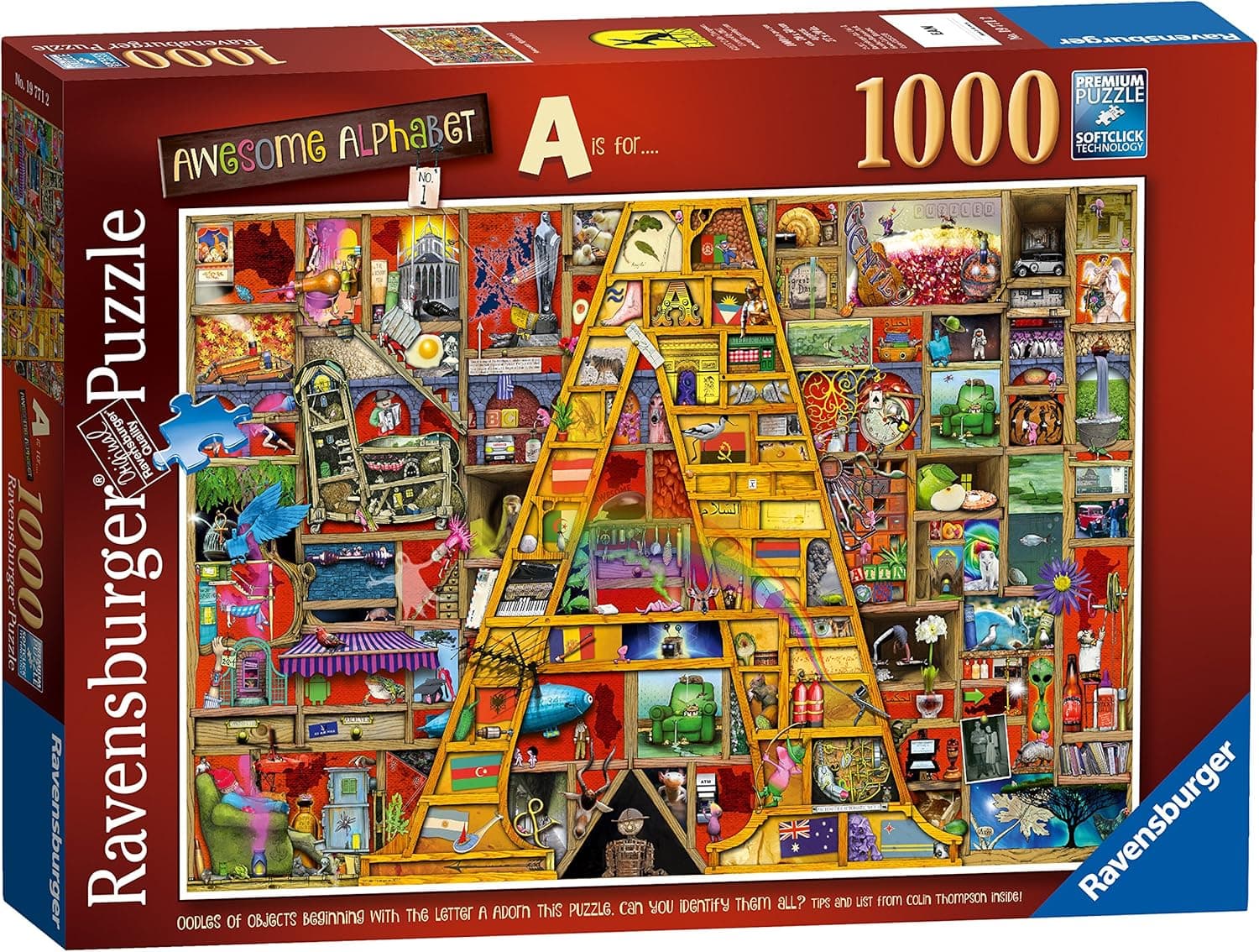 Ravensburger Colin Thompson - Awesome Alphabet "a", 1000pc Jigsaw Puzzle