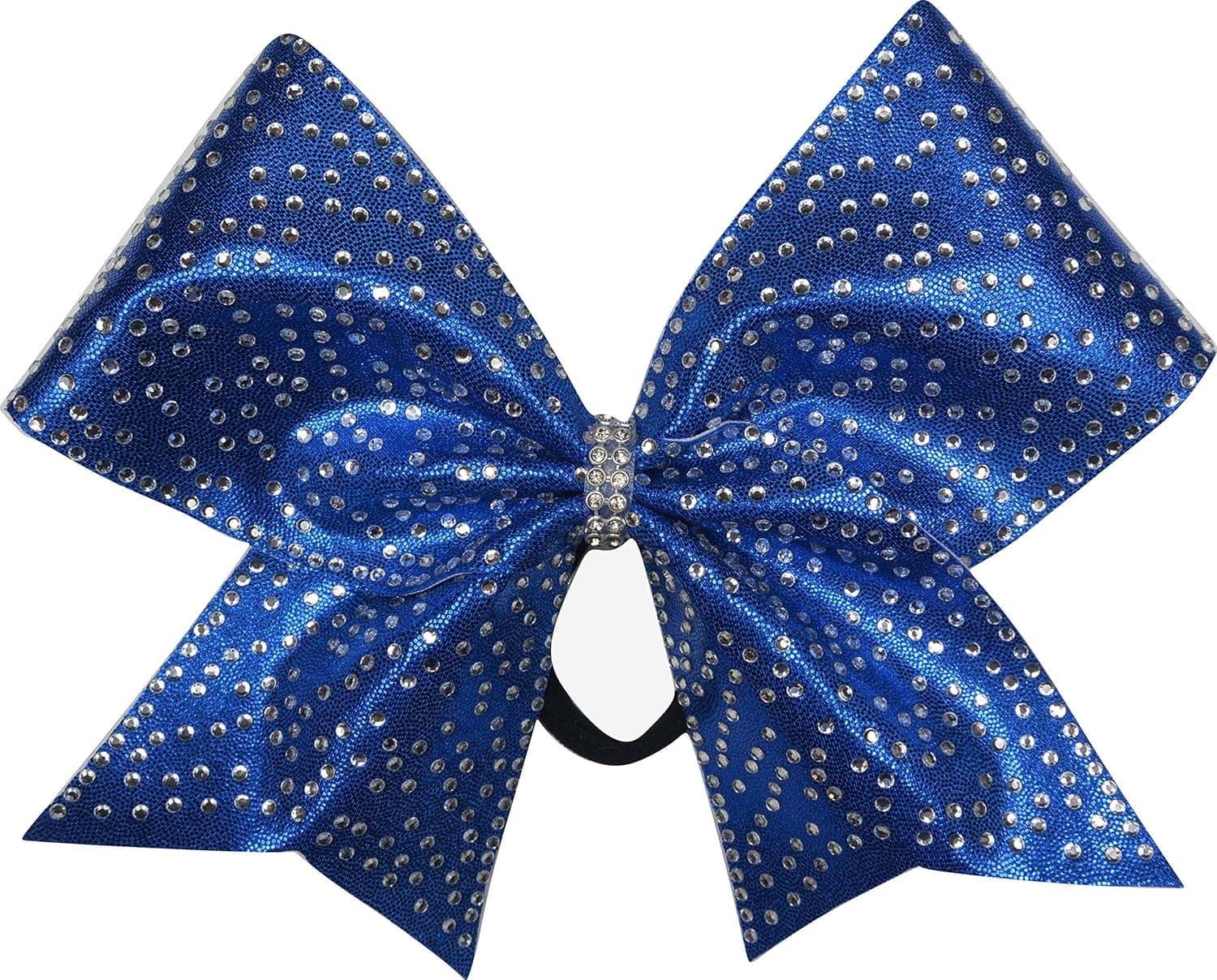 Sparkle Bows Cheer Cascade Clear Rhinestone Mystique Cheer Bow (Royal Blue)