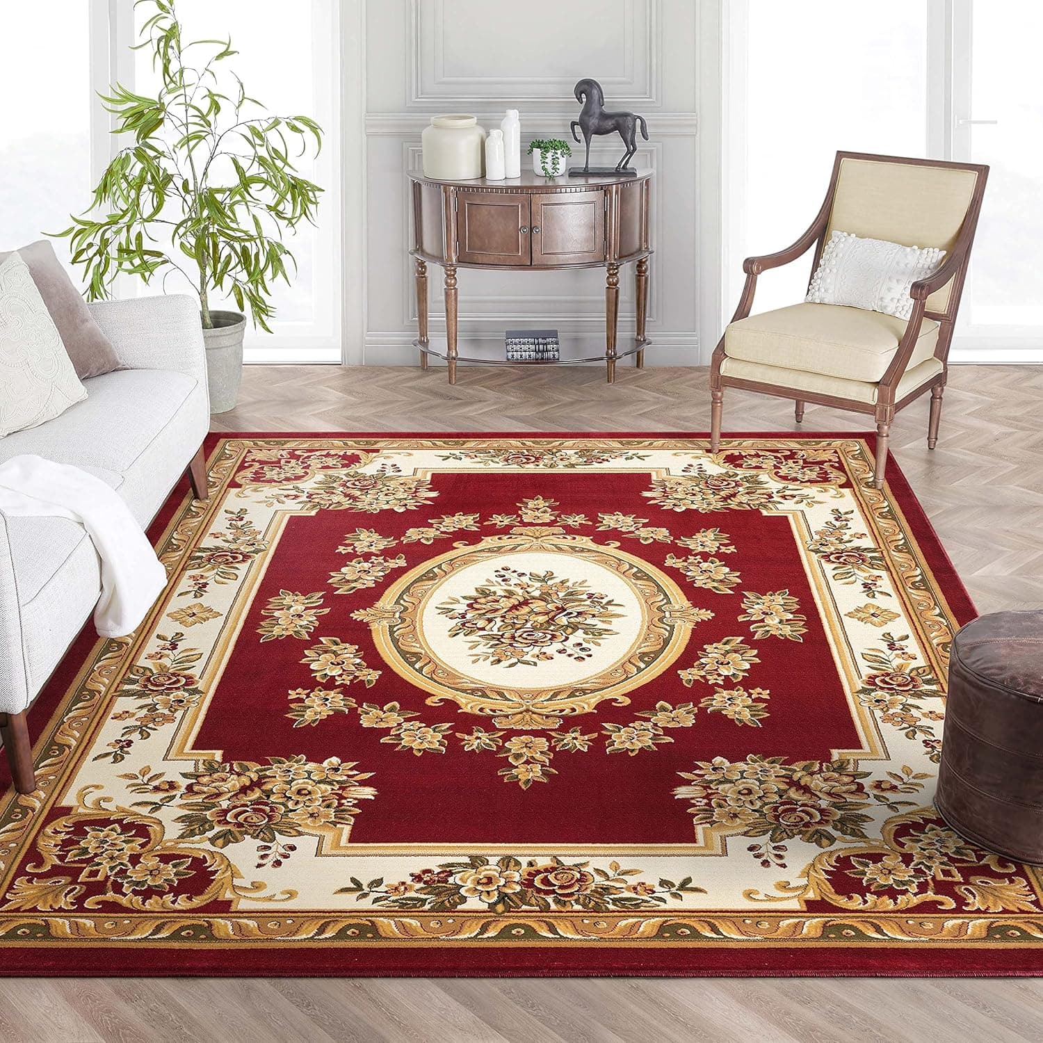 Well Woven Timeless Le Petit Palais Red Traditional Area Rug 9'2" X 12'6"