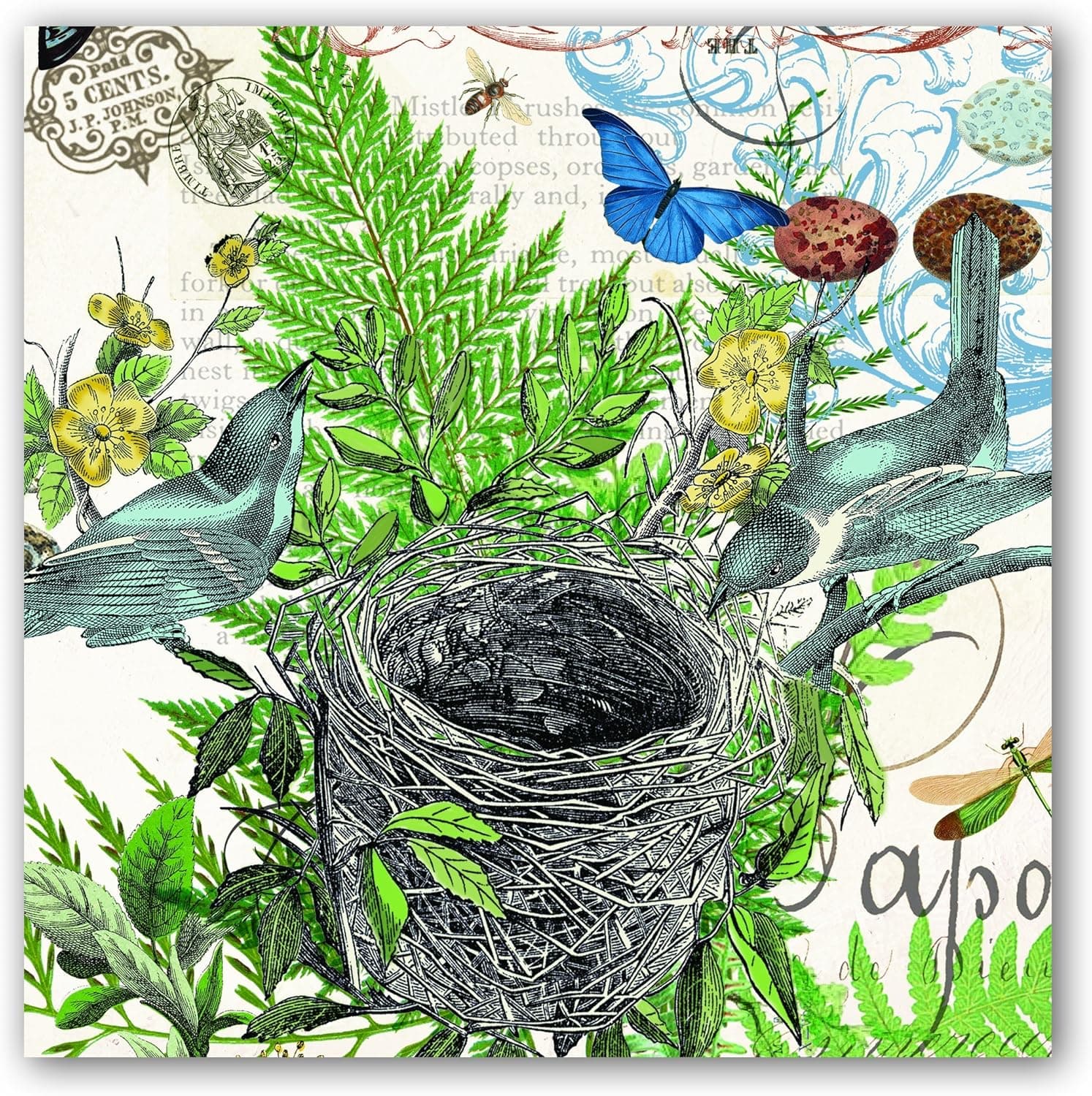Michel Design Works 20-Count 3-Ply Paper Luncheon Napkins, Into the Woods