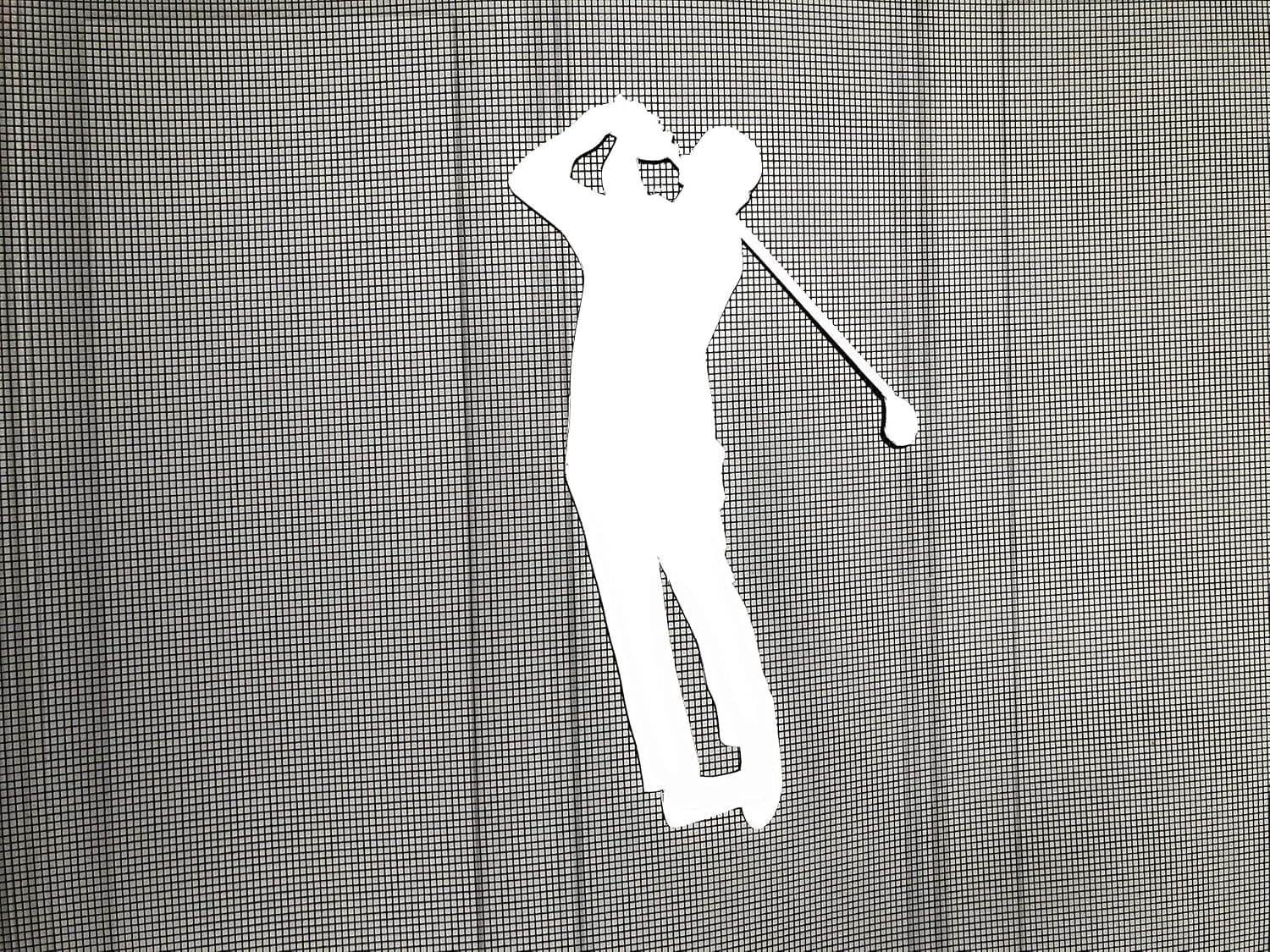 DCentral Male Golfer Flexible Screen Magnet Décor; Double-Sided. Bright White-Easier to See Day & Night. Decorative. Helps to Stop Walking into Screens, Covers Small tears in Screens, Size 4.5" x 7.0"