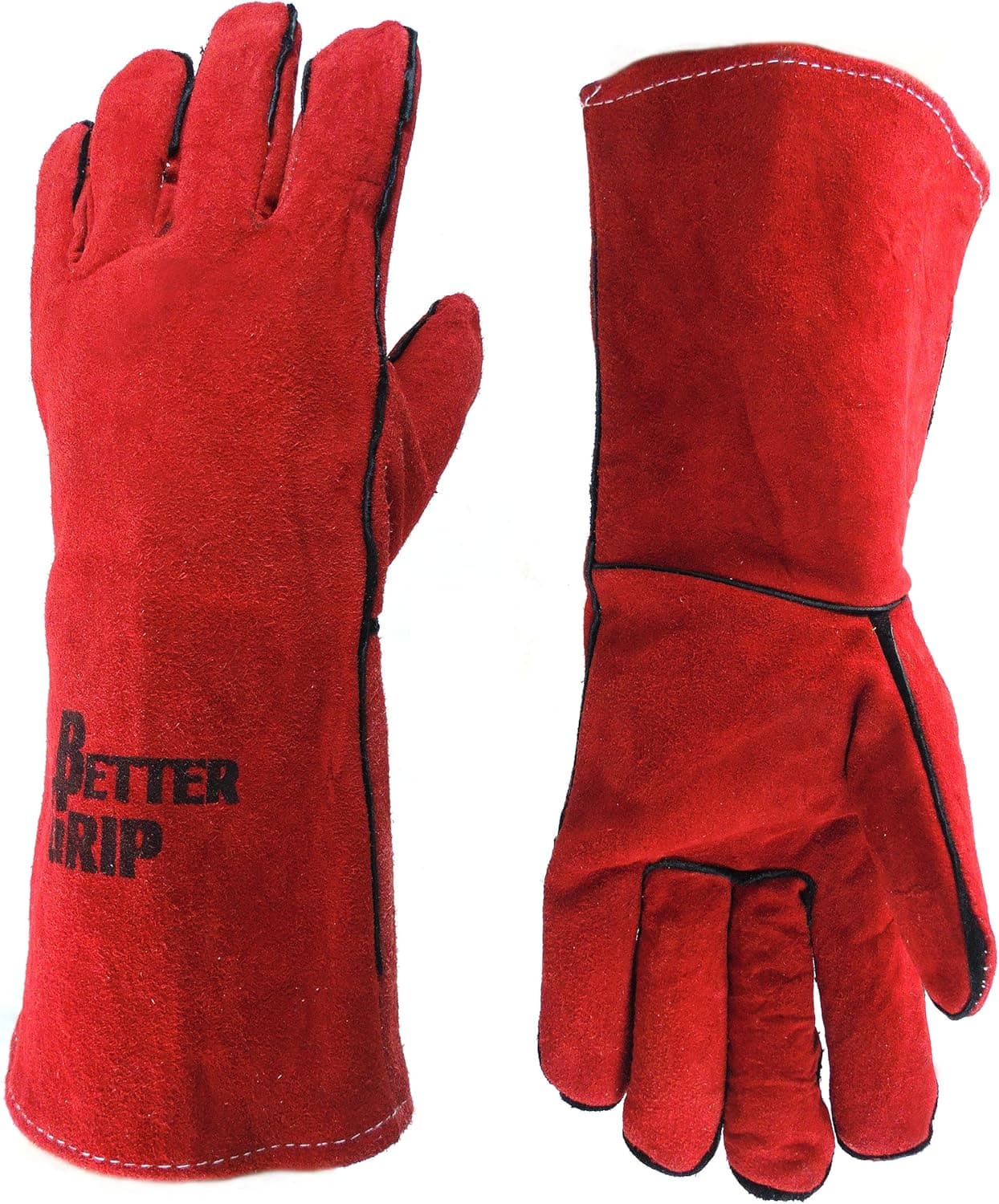 Better Grip Leather Welding Work Gloves, 14-Inch Length, Shoulder Split Cowhide