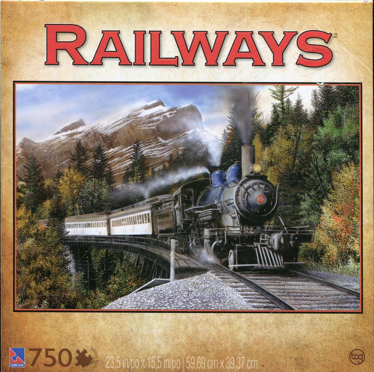 Railways Mountain Pass 750-Piece Jigsaw Puzzle