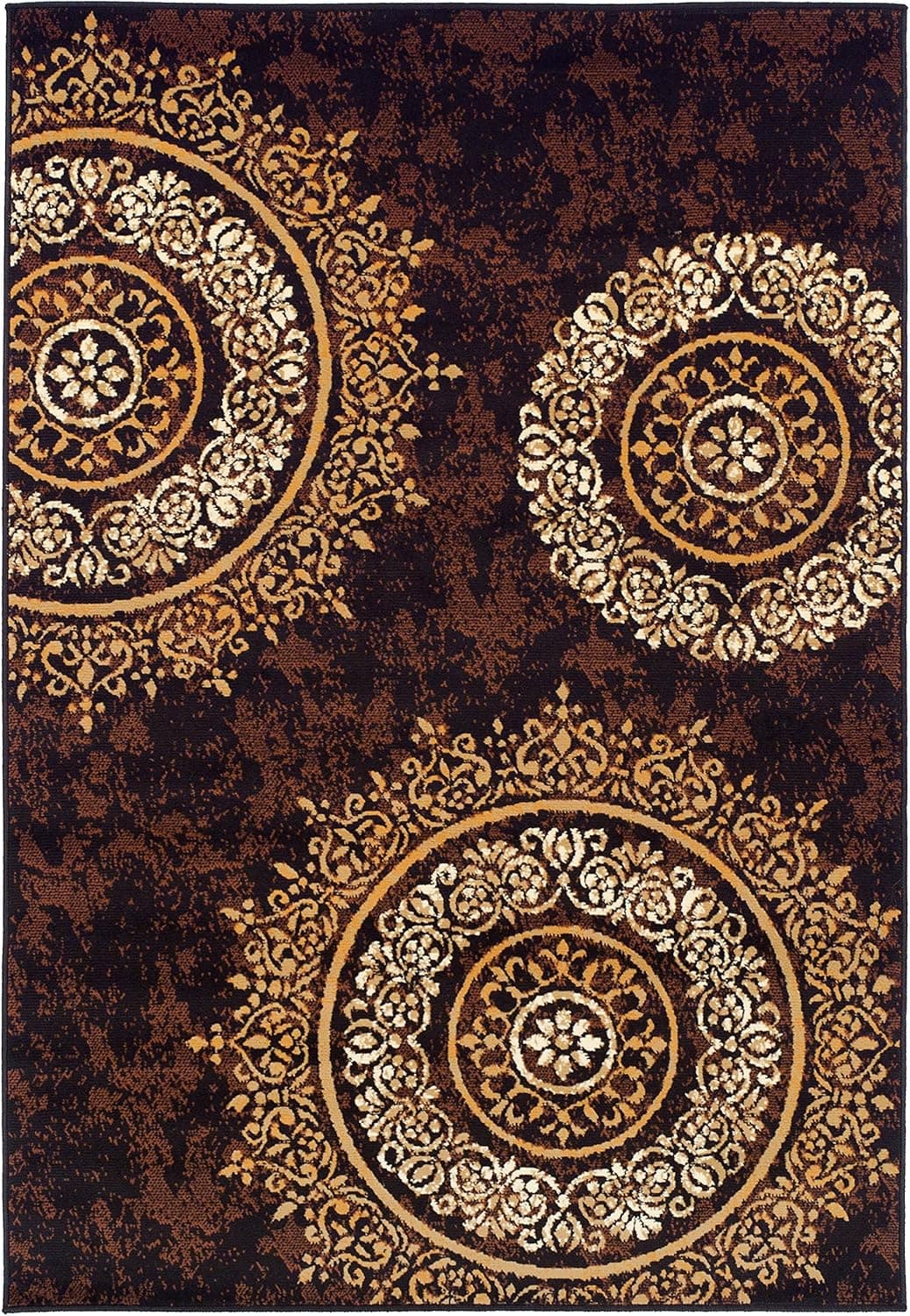 Modern Area Rugs 2x3 Door Mat Indoor Brown Small Rugs for Bedroom and Bathroom