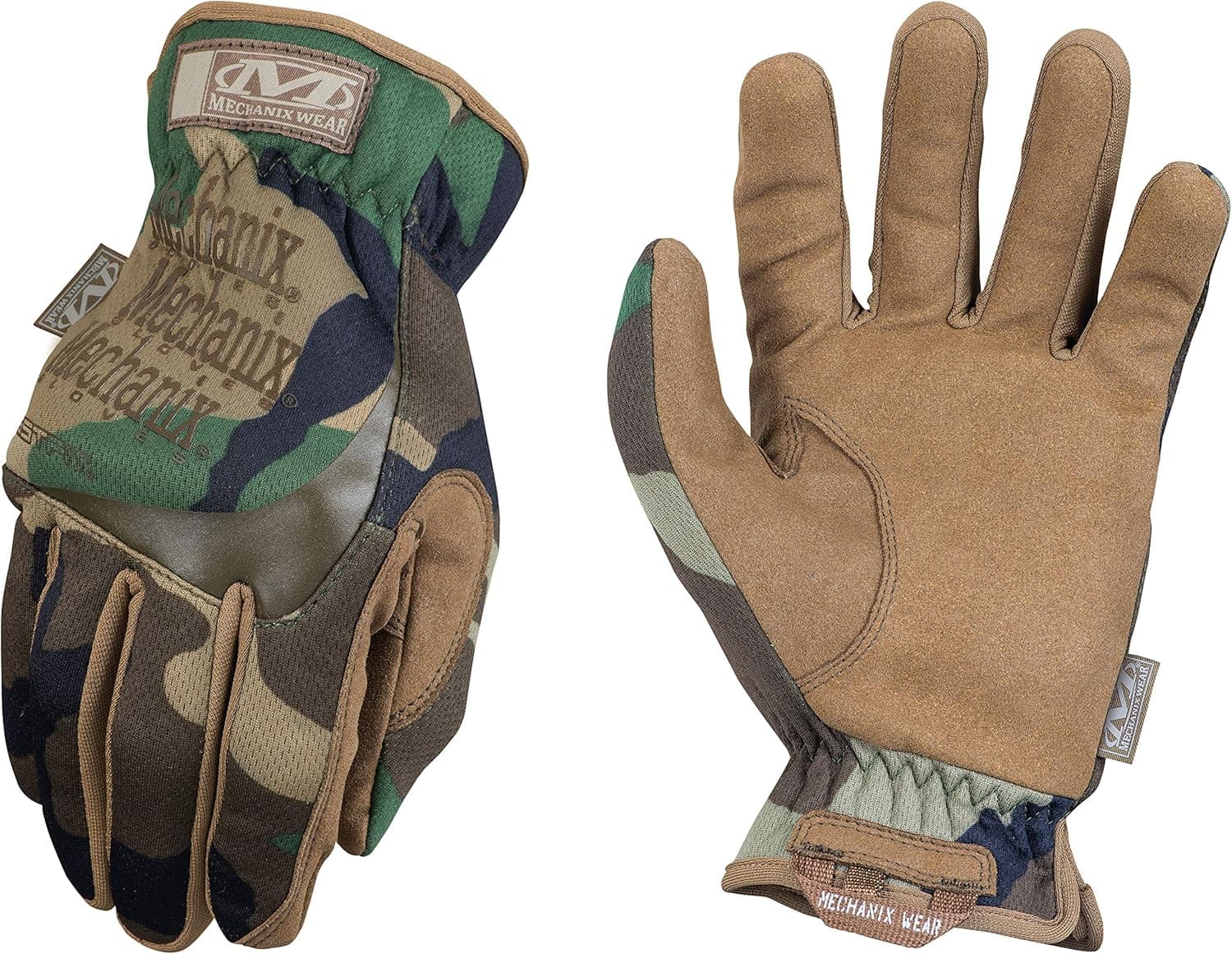 Mechanix Wear - FastFit Woodland Camo Tactical Gloves (Large, Camouflage)