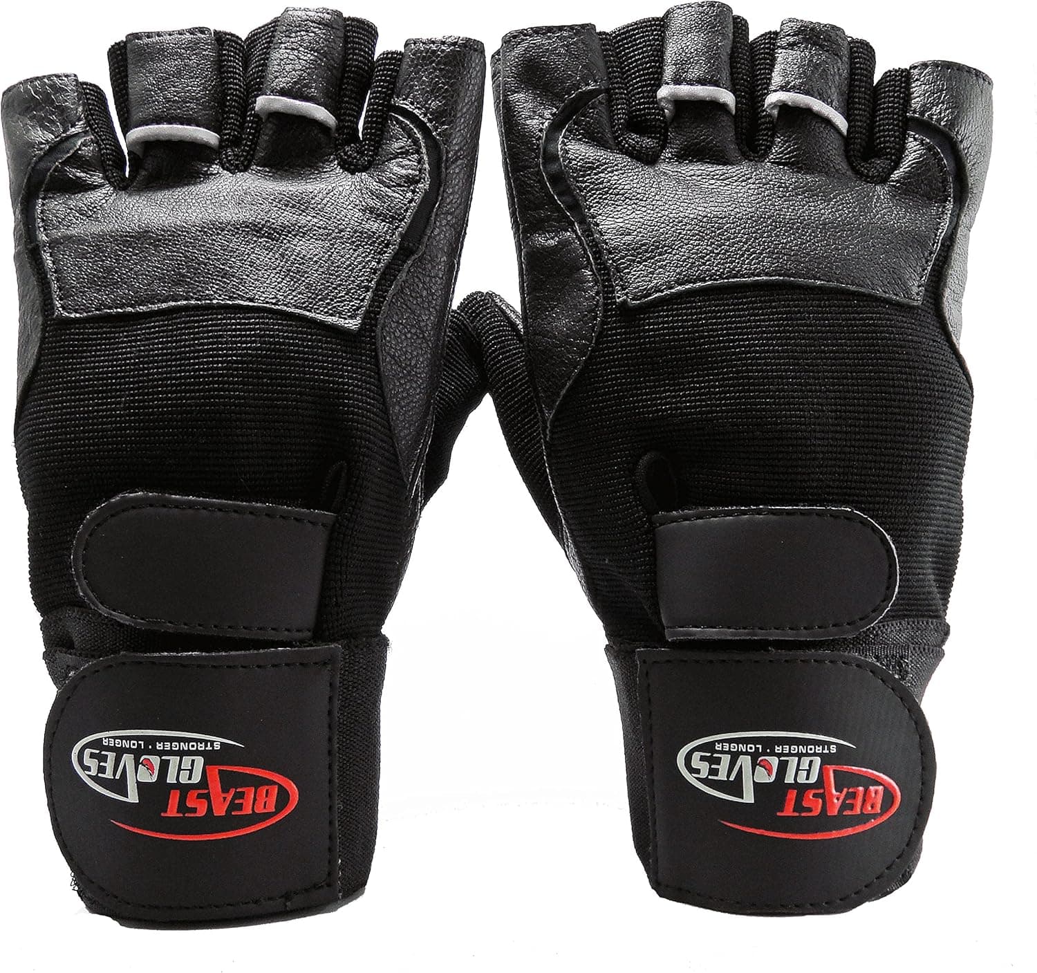 Beast Weightlifting Gloves with Wrist Support Strap Wrap - Workout Gloves for Men and Women - Bodybuilding, Crossfit, Weight Lifting, Cross Training, Heavy Lifting (Large)