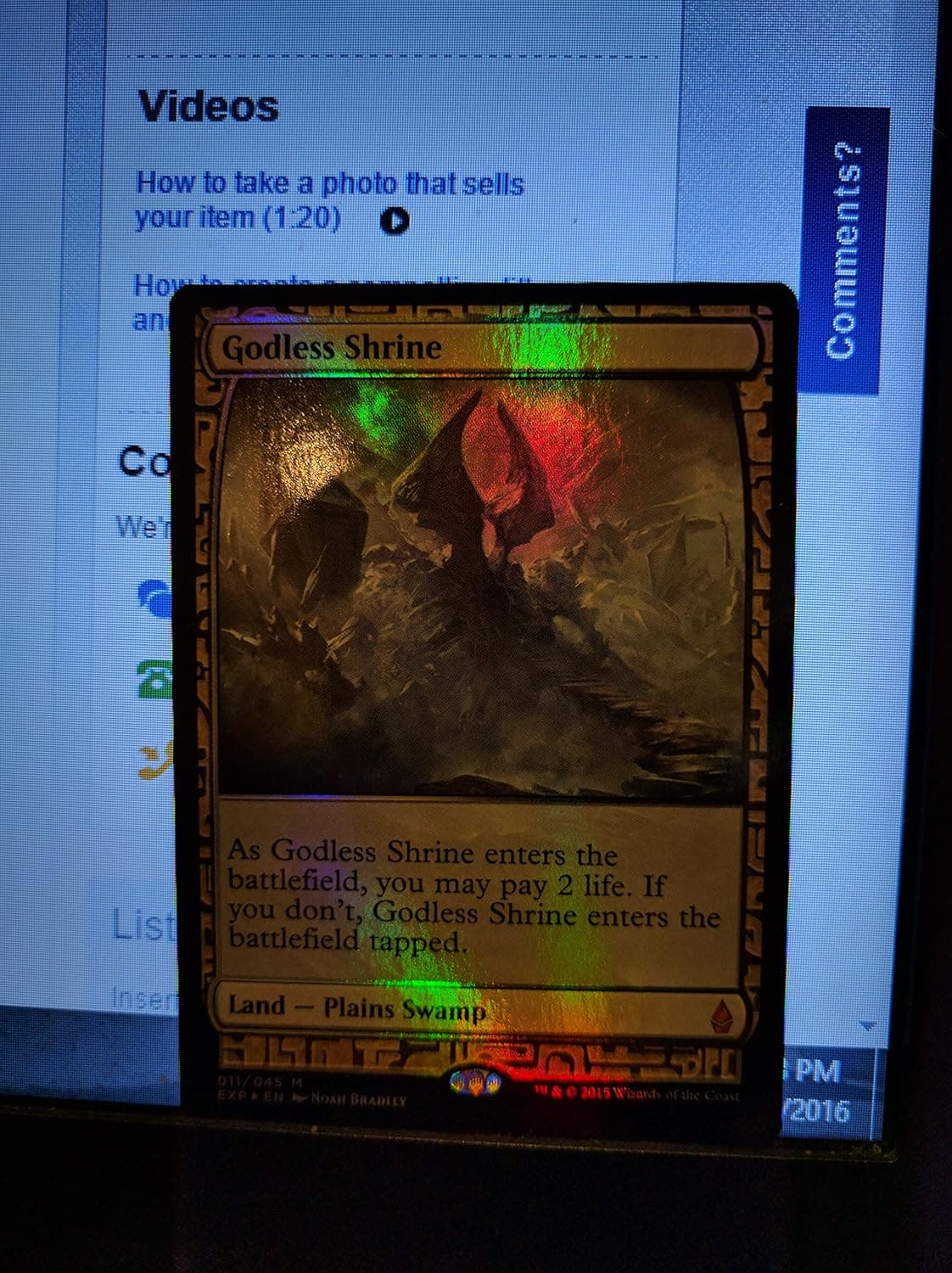 Magic The Gathering - Godless Shrine (011/045) - Expedition Lands - Foil