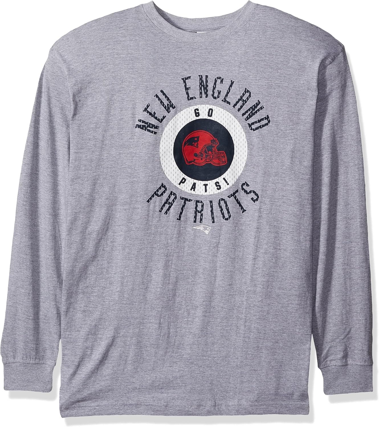 NFL Team Apparel Men's Patriots L/S Screen Tee
