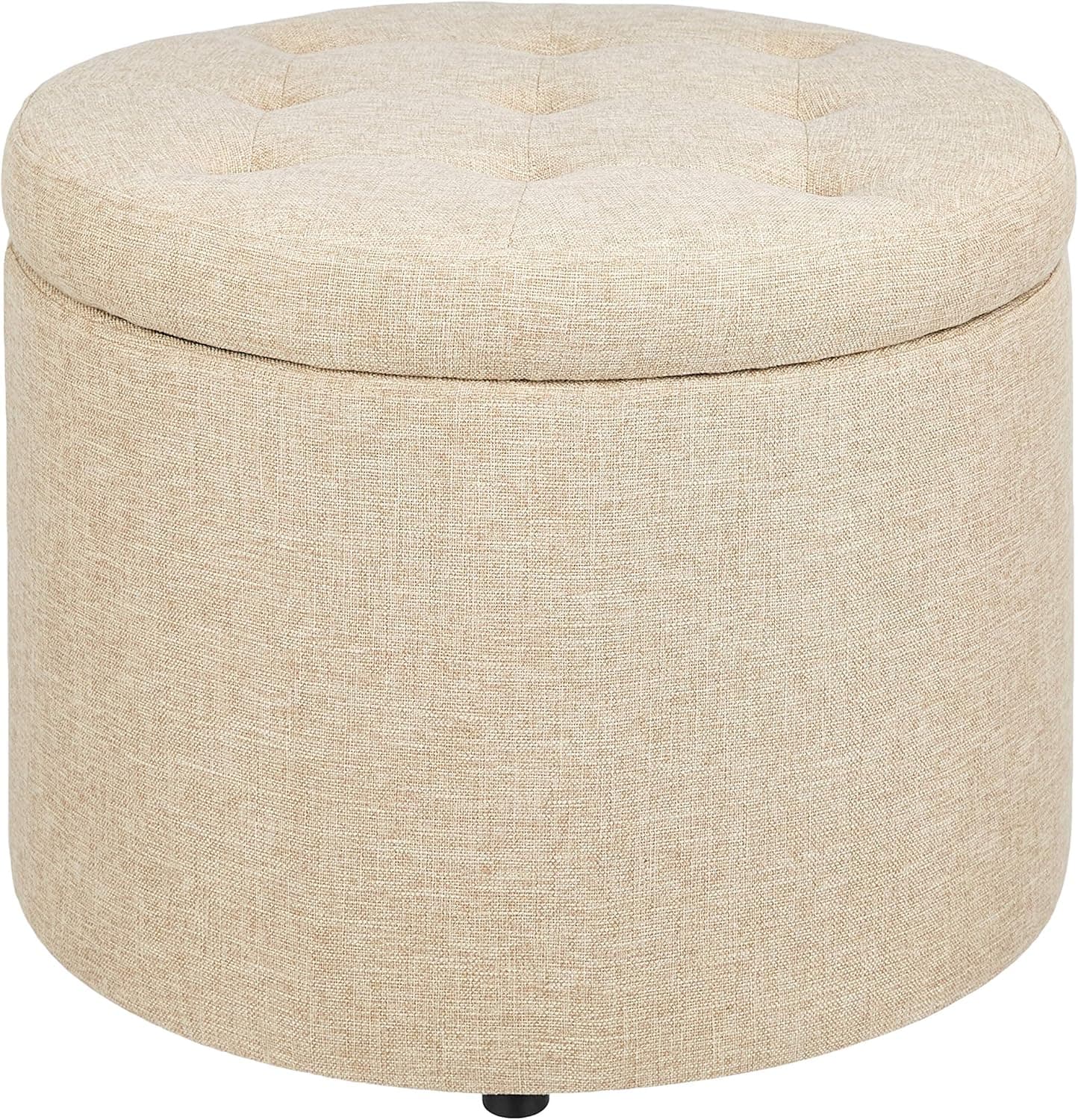 FIRST HILL FHW Round shoes stool with TAN Fabric