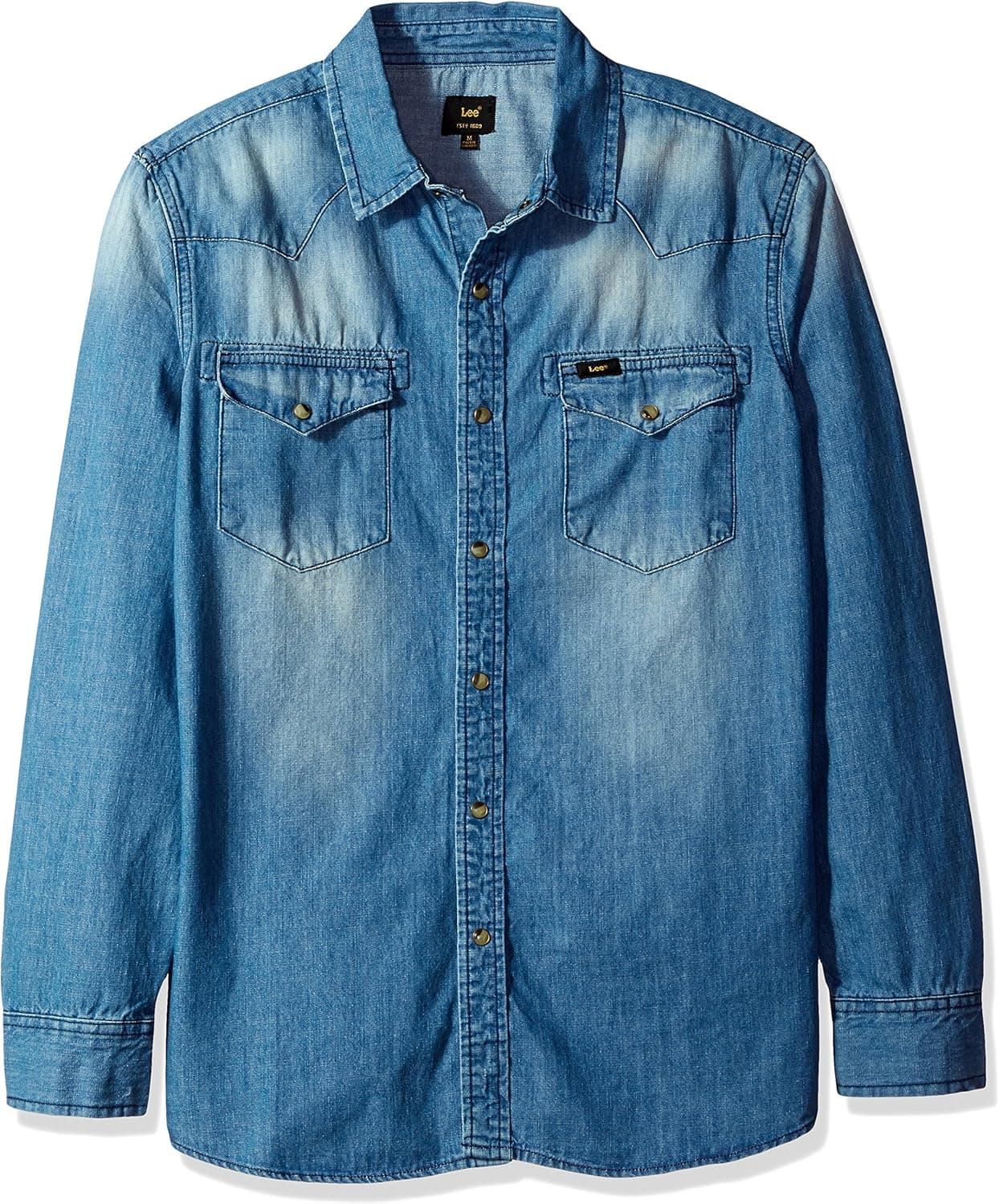 Lee Men's Heritage Western Long Sleeve Denim Shirt