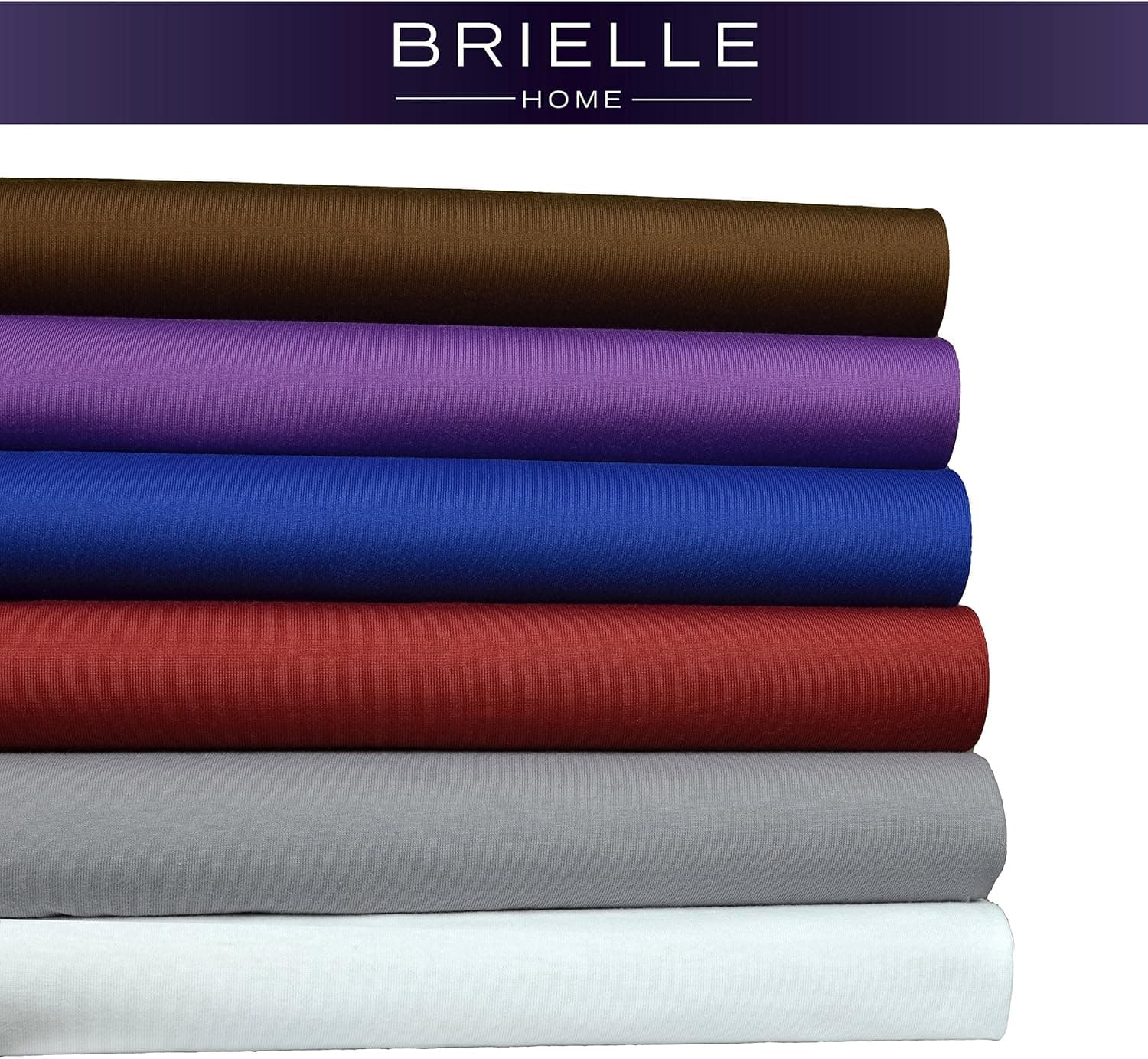 Brielle Easy Care Microfiber Jersey Knit Sheet Set, Full, Grey