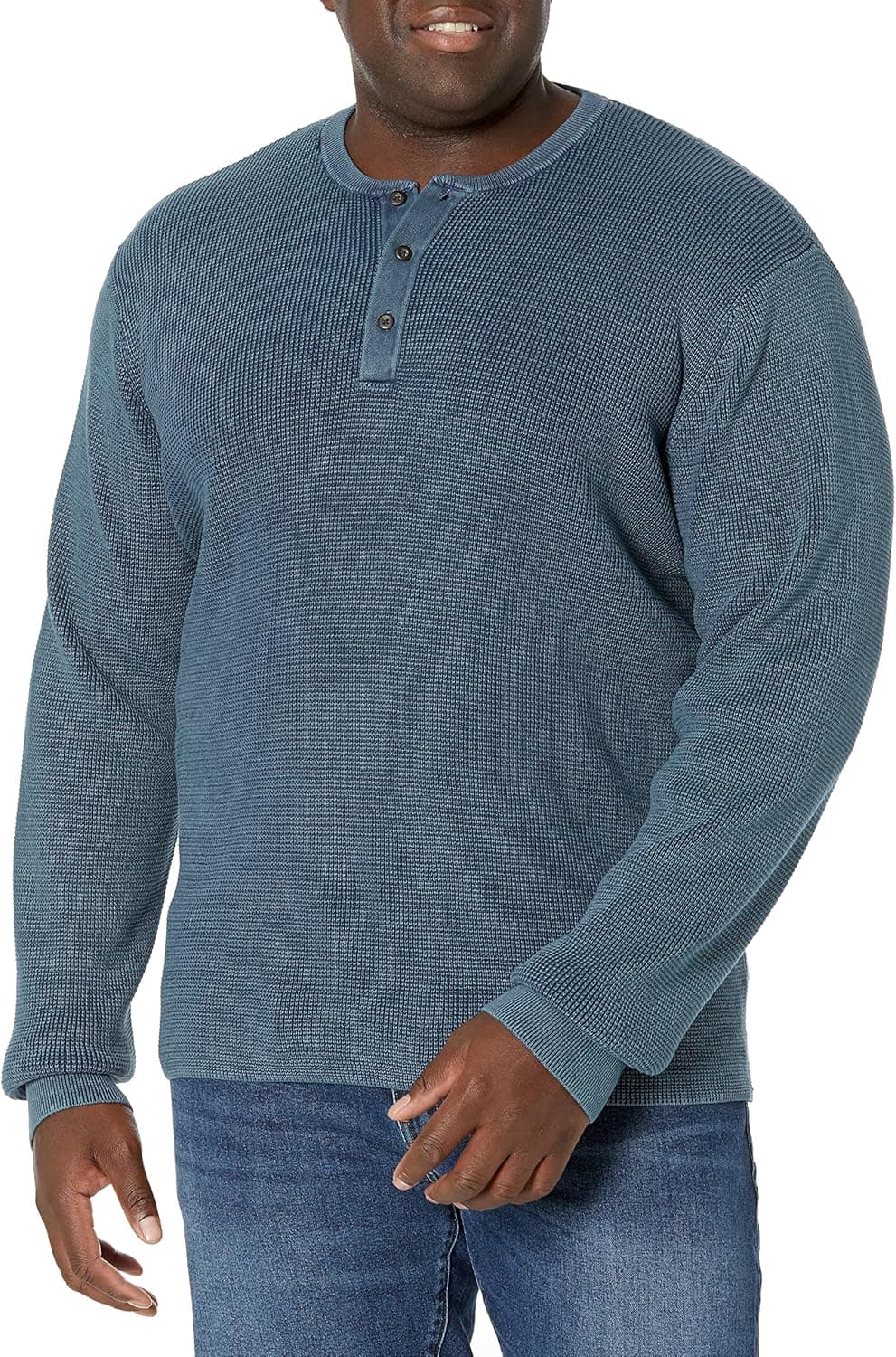 Goodthreads Men's Soft Cotton Henley Sweater