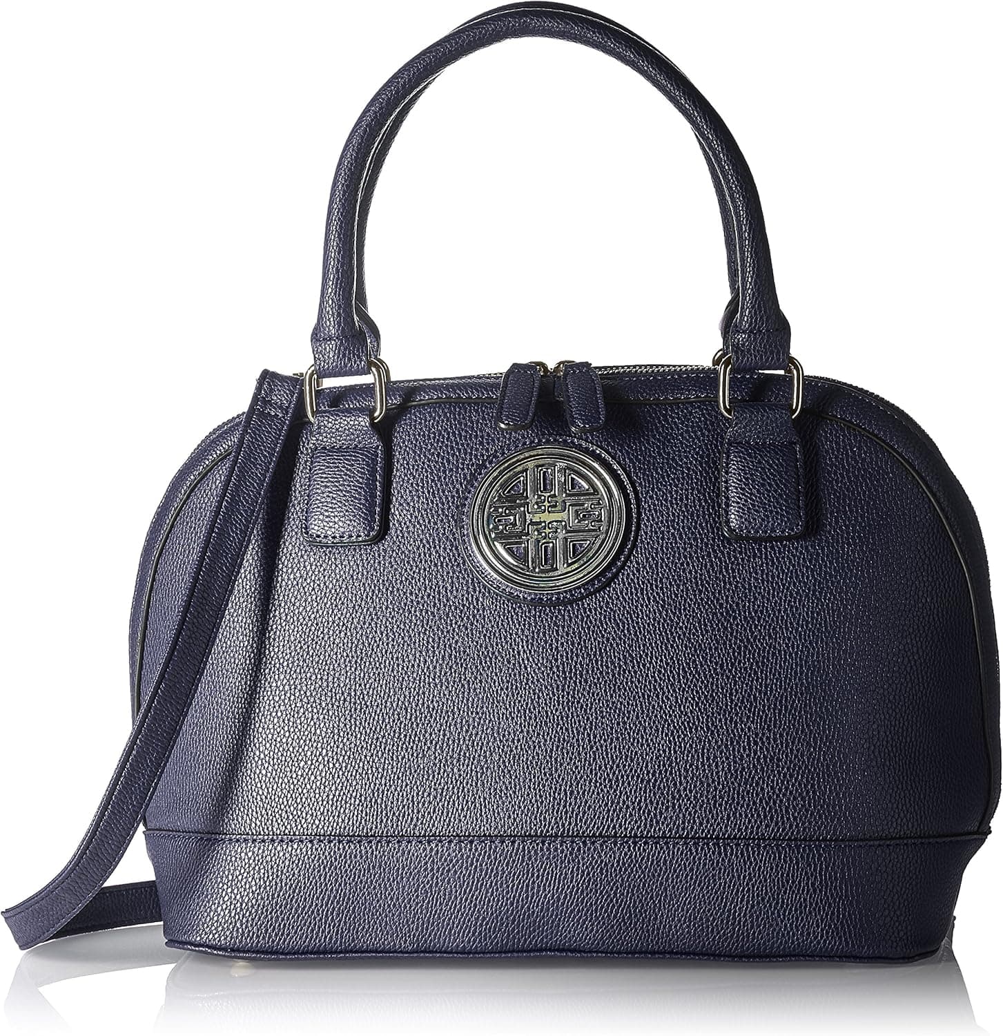 DEL MANO Dome Satchel with Detachable Shoulder Strap Convertible Top-Handle Bag