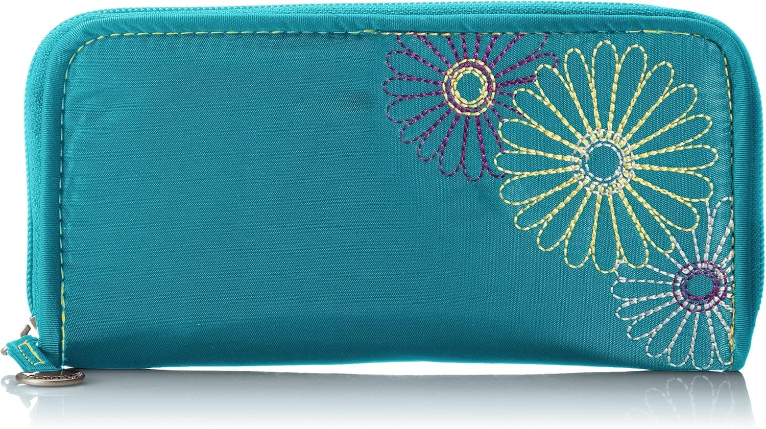 Travelon Safe Id Daisy Ladies Wallet, Teal, One Size