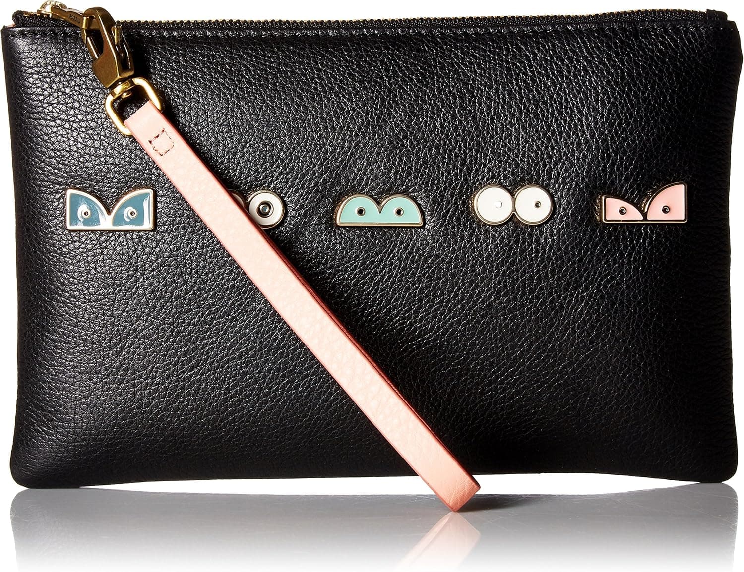 Fossil Women's Leather Wristlet Organization Pouch