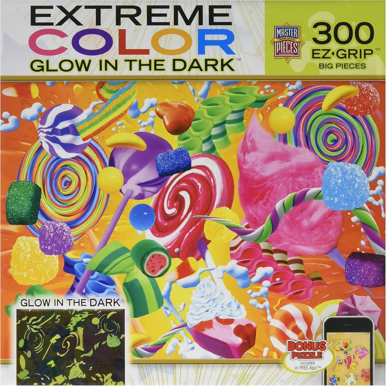 MasterPieces Glow-in-The-Dark Bright Delight EZ Grip Jigsaw Puzzle, Art by Michael Searle, 300-Piece