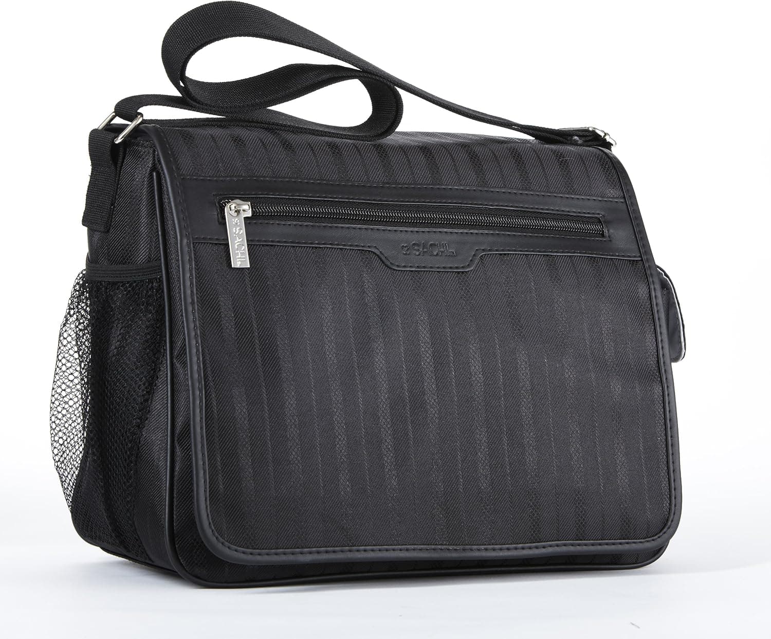Sachi Insulated Fashion Messenger Bag, Black