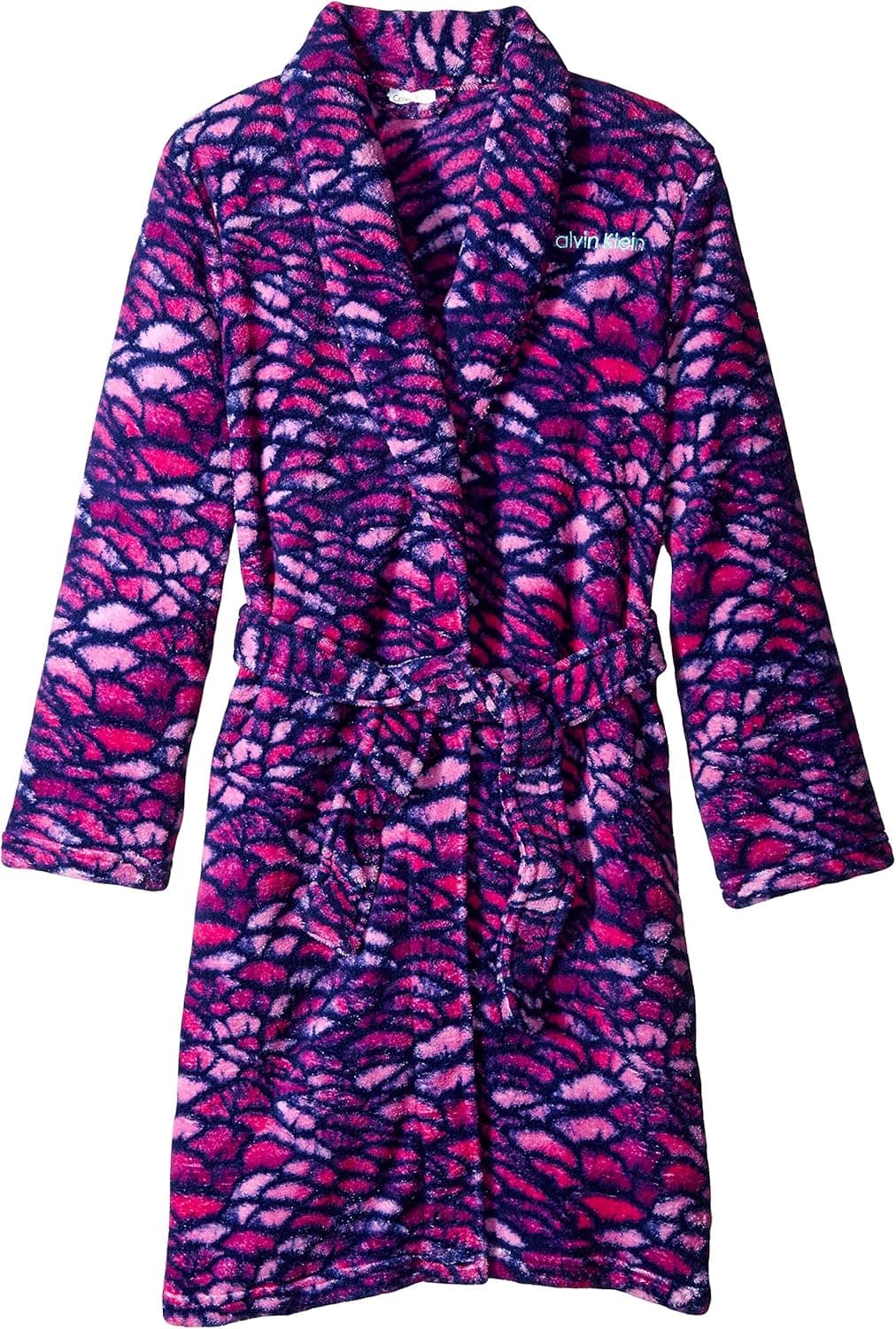 Calvin Klein Girls' Printed Plush Robe