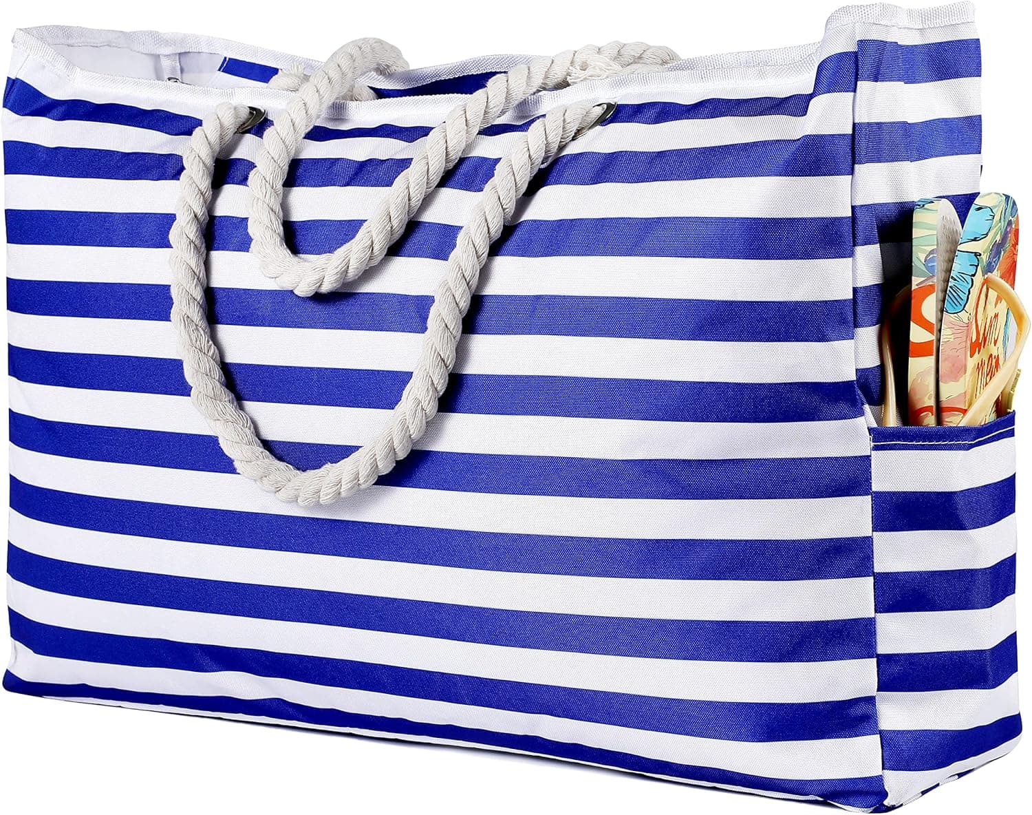 Clothirily Beach Bag for Women - Large Beach Tote Bag, Waterproof Sandproof Beach Bag with Zipper, Large Swim Pool Beach Tote