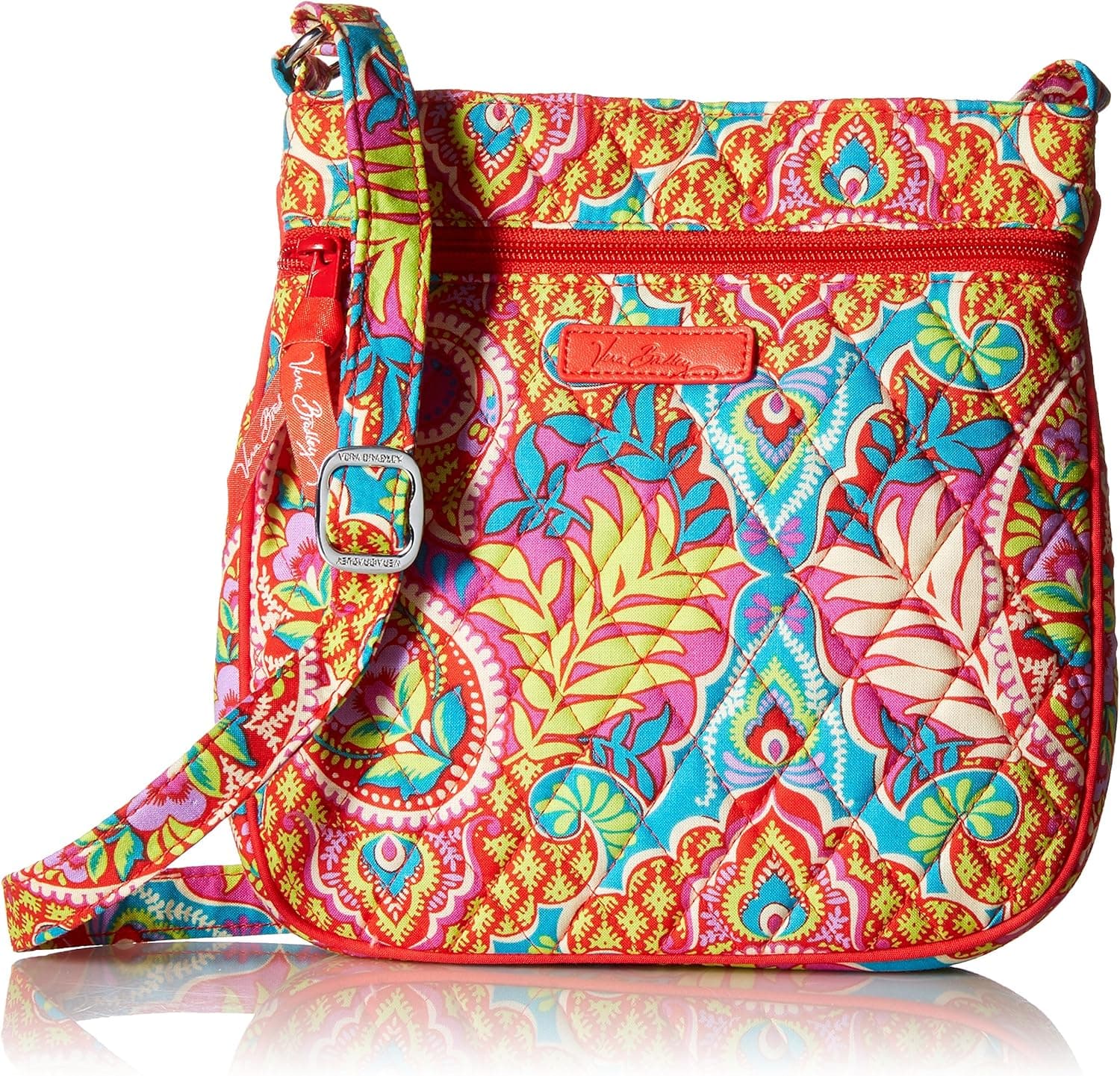 Vera Bradley Cotton Petite Double Zip Hipster Crossbody Purse