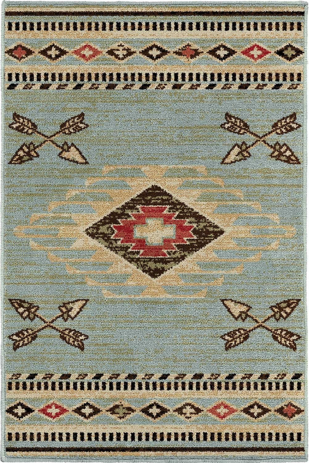 Mayberry Rugs Arrowhead Area Rug, 2'3"x3'3", Blue