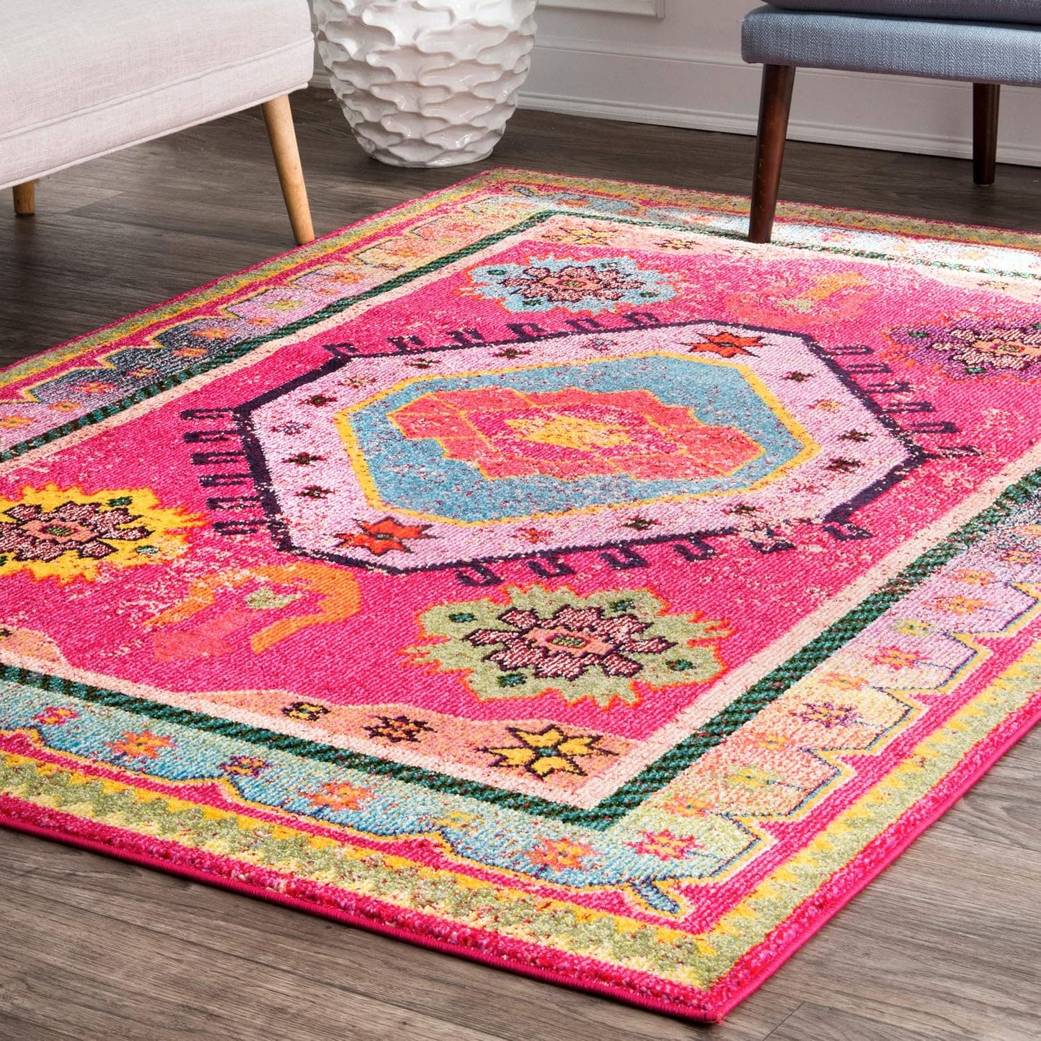 nuLOOM Abigail Bohemian Area Rug, 6' 7" x 9', Pink