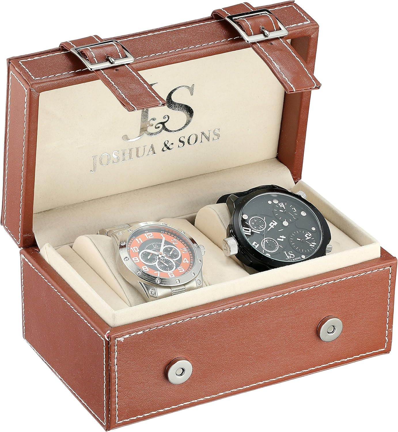Joshua & Sons Men's JS-46-03 Black Quartz Watch Set