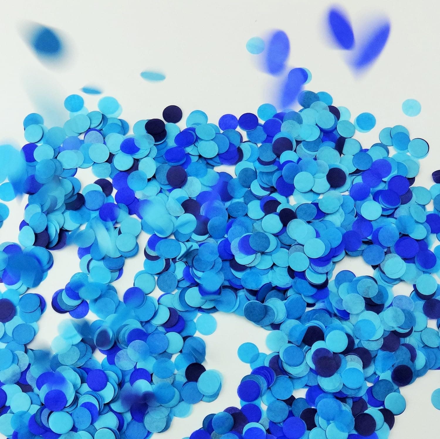 Confetti Circles 1/2 Color Blue 4 different shades of Blue