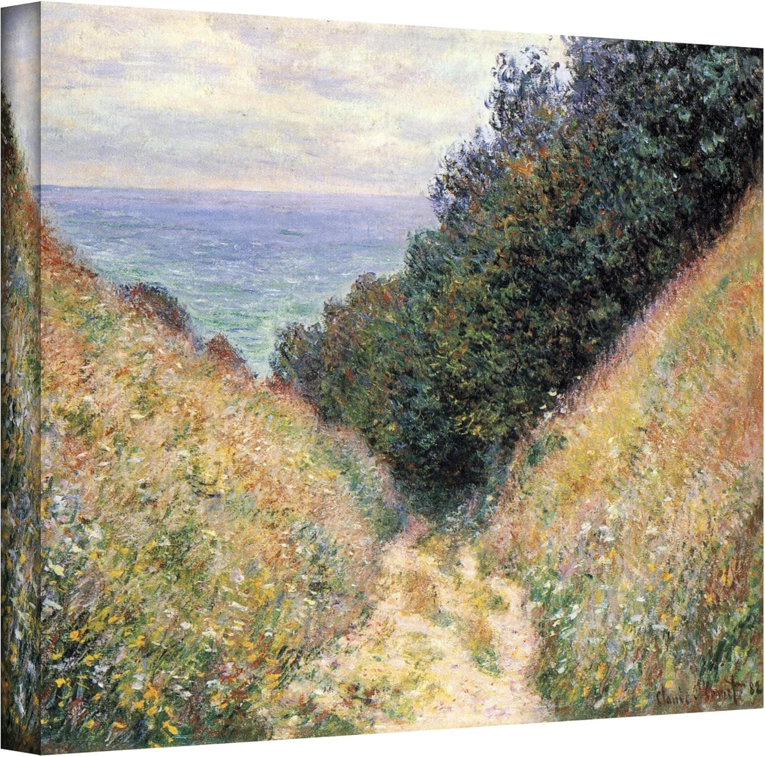ArtWall Footpath by Claude Monet Gallery Wrapped Canvas, 24 by 32-Inch