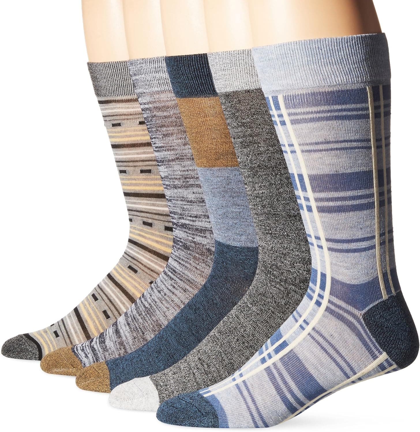 Lucky Men's 5 Pack Plaid Crew Socks Box Set