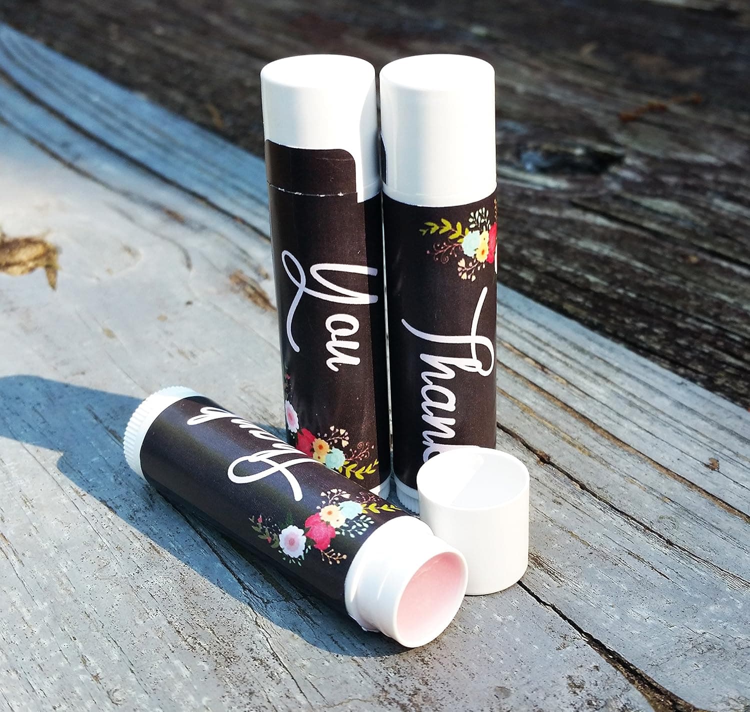 Lip Balm Wedding Favor 12 Pack - Chalkboard Lip Balm Thank You Favors (Cherry)