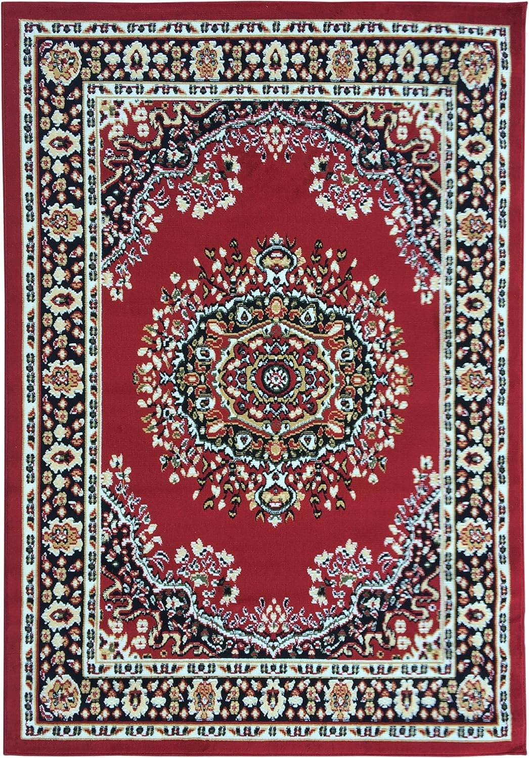 Paterson Collection Dark Red Traditional Oriental Design (7'10" X 9'10")