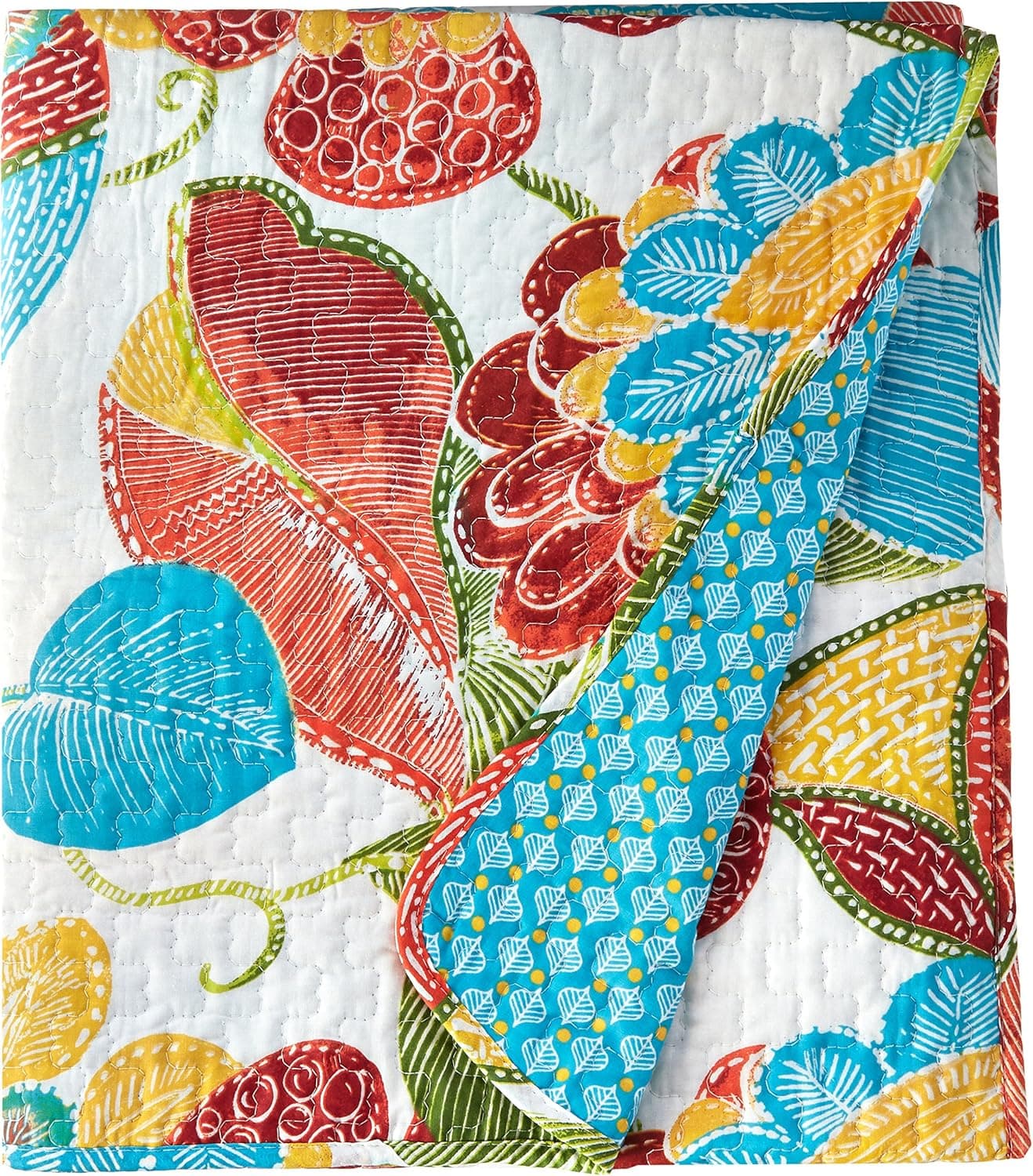 Lush Decor Layla Throw Blanket, 60 x 50, Orange/Blue