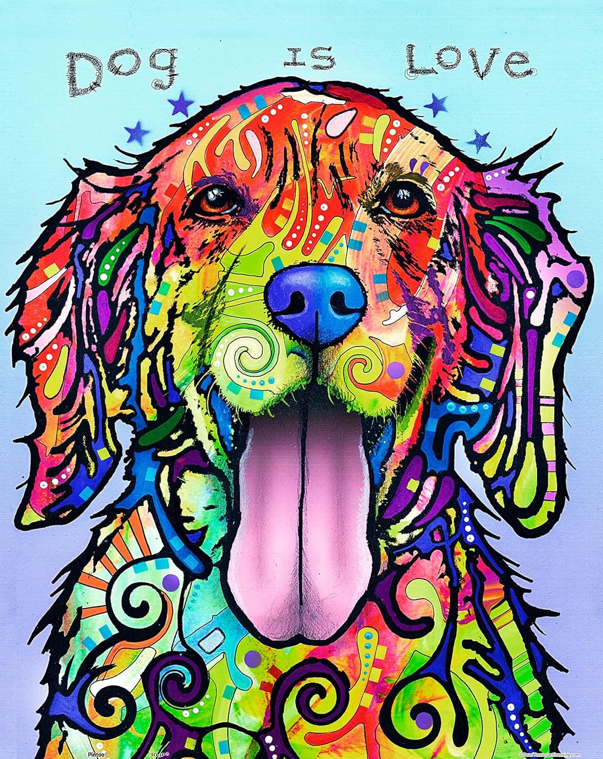 Pintoo Jigsaw Puzzles 500 Piece for Adults - Dean Russo - Dog is Love Beautiful Plastic Puzzle for Home Decor Zero Dust Easy Storage [H2039]