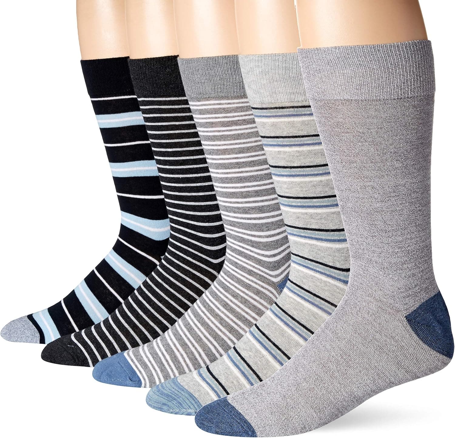 Amazon Essentials Men's Patterned Socks (Previously Goodthreads), 5 Pairs