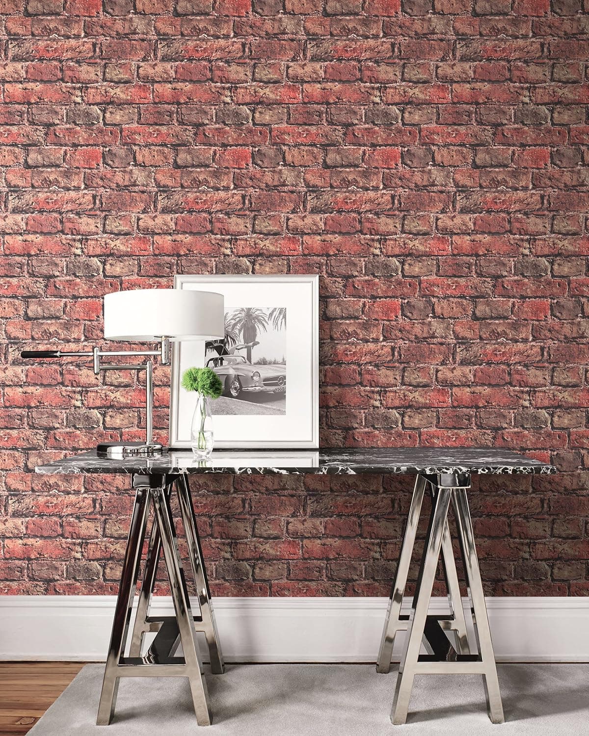Realistic Brick Wallpaper (Dark Red)
