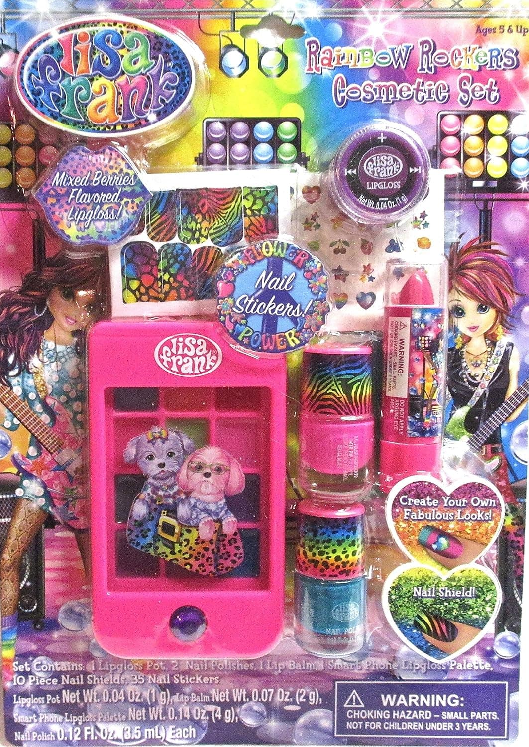 Lisa Frank Rainbow Rockers Cosmetic Set