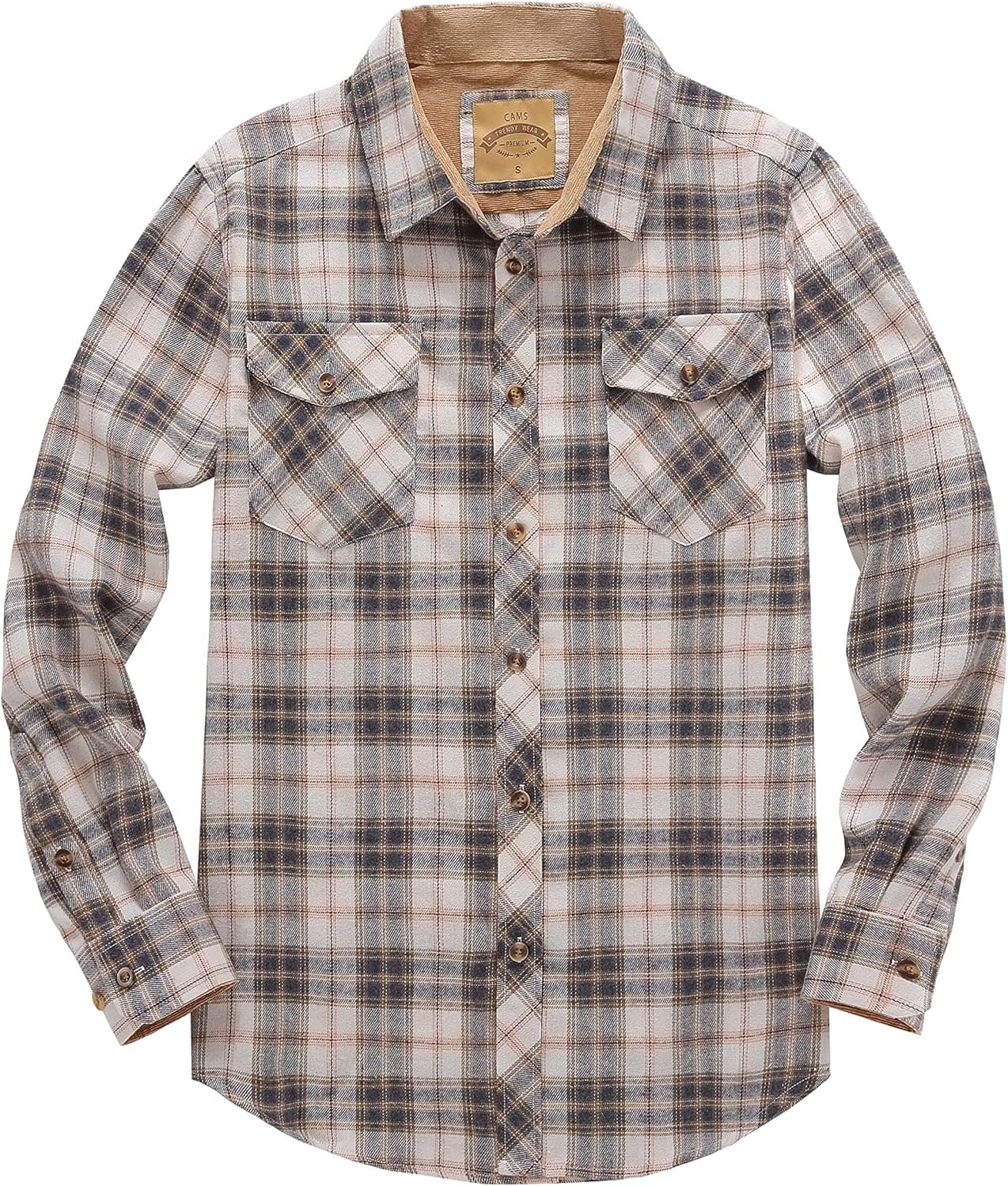 Flannel Shirts for Men Plaid Regular Fit Long Sleeve Button Down Mens Flannel Shirts