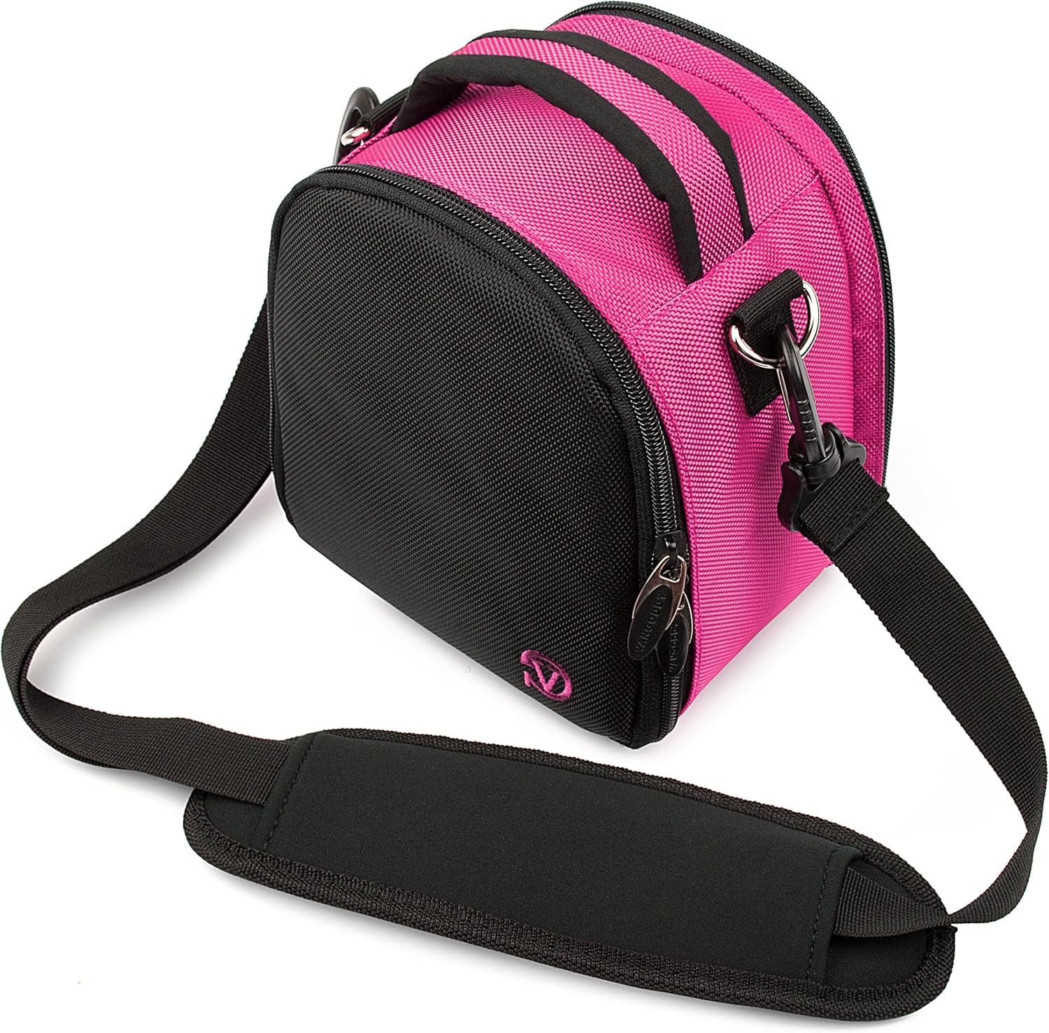 (Magenta Pink) Laurel VG Camera Bag w/ Removable Shoulder Strap for Sony Cyber-Shot DSC-HX300 / SLT-A58 / DSC-H200 DSLR Digital Cameras