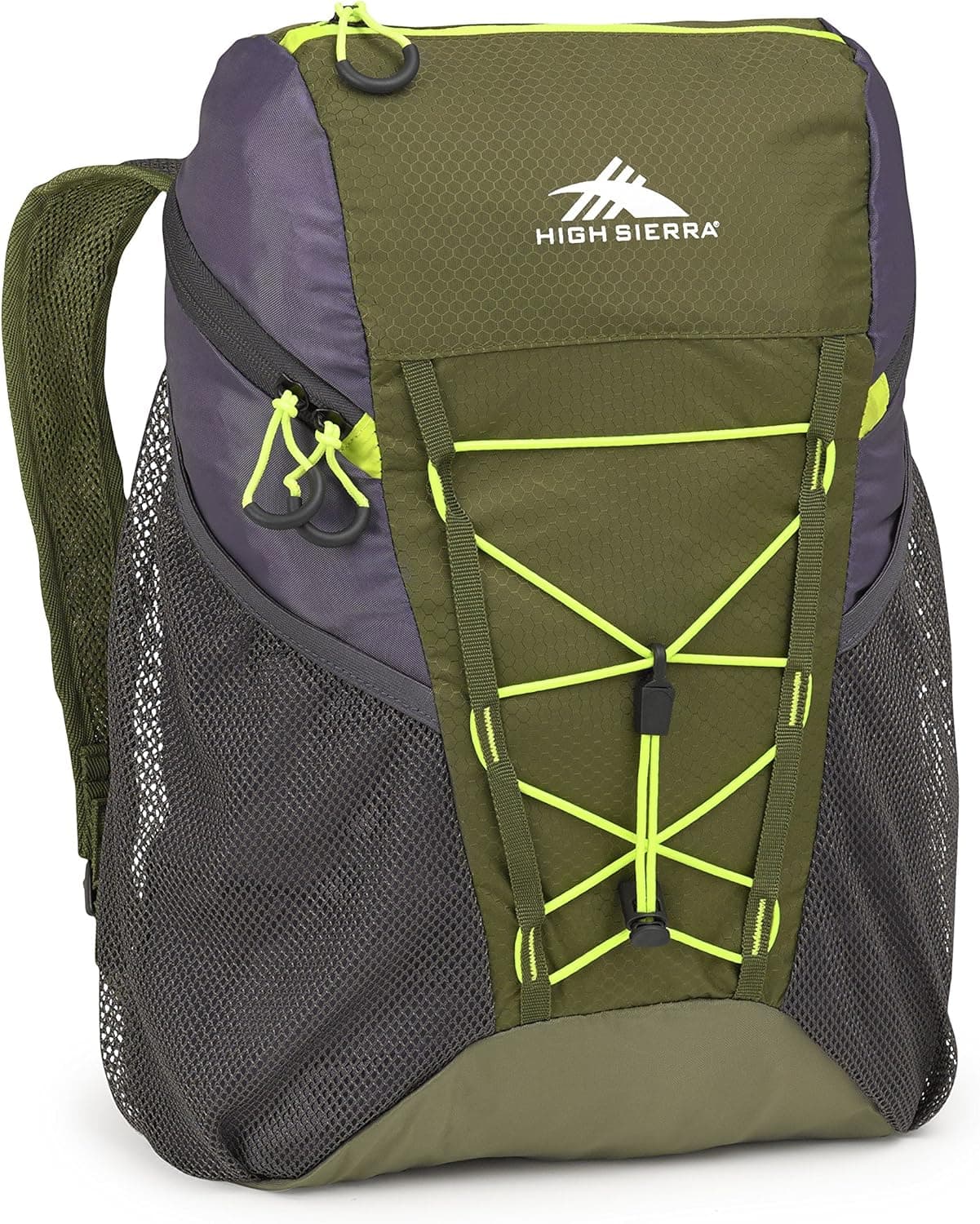 High Sierra Pack-N-Go 2-Sport Backpack, Moss/Mercury/Chartreuse, 18-Liter