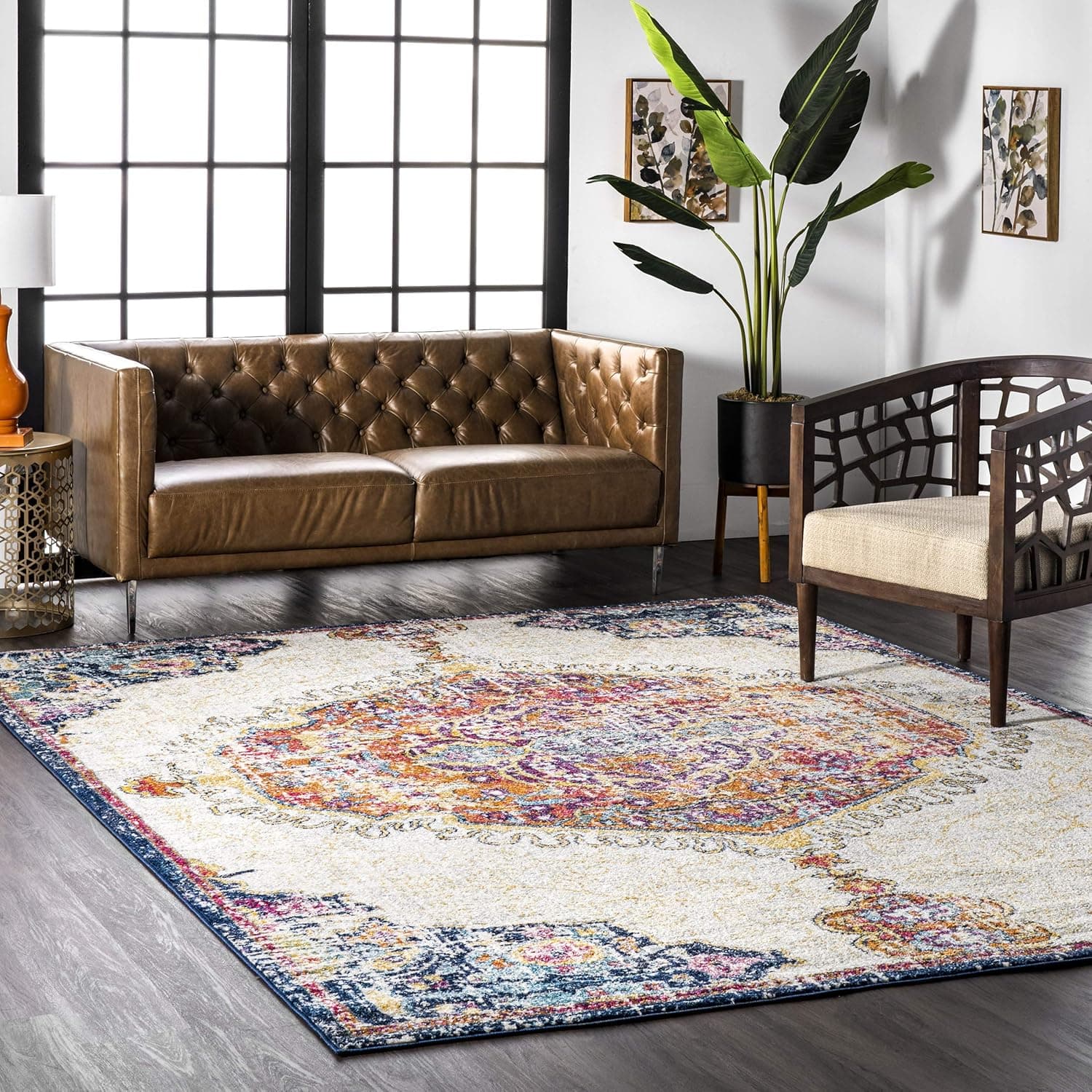 nuLOOM Maranda Transitional Medallion Area Rug, 8' x 10', Multi