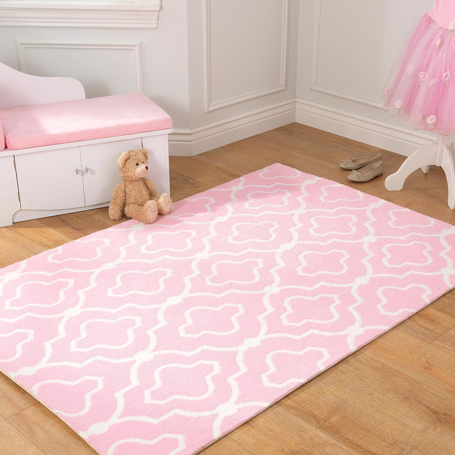 KidKraft Kids Trelli Rug, Pink, 4 x 6
