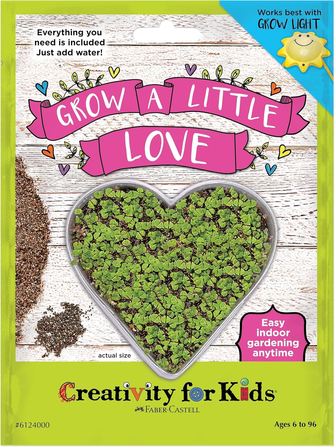 Creativity for Kids GROW a Little Love - Heart Shaped Mini Grow Kit for Kids